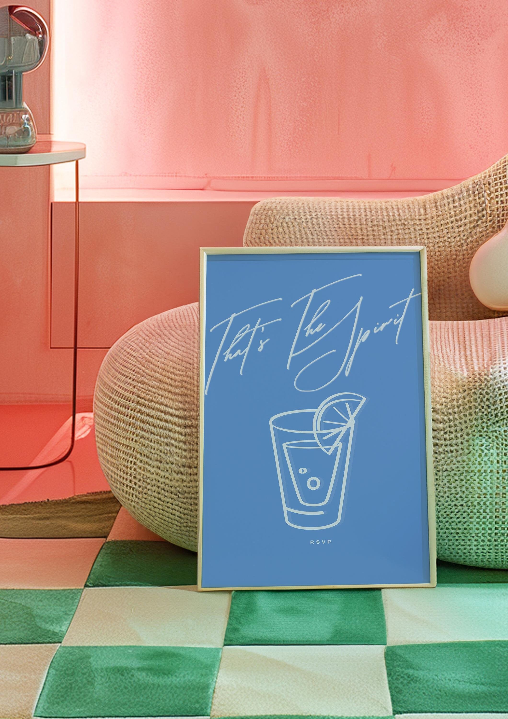 Cheers Glass Print, Retro Cheers Poster, Drinks Art, Bar Cart Decor, Vintage Cocktail Sketch, Trendy Cocktail Digital Art, GS Print Shoppe