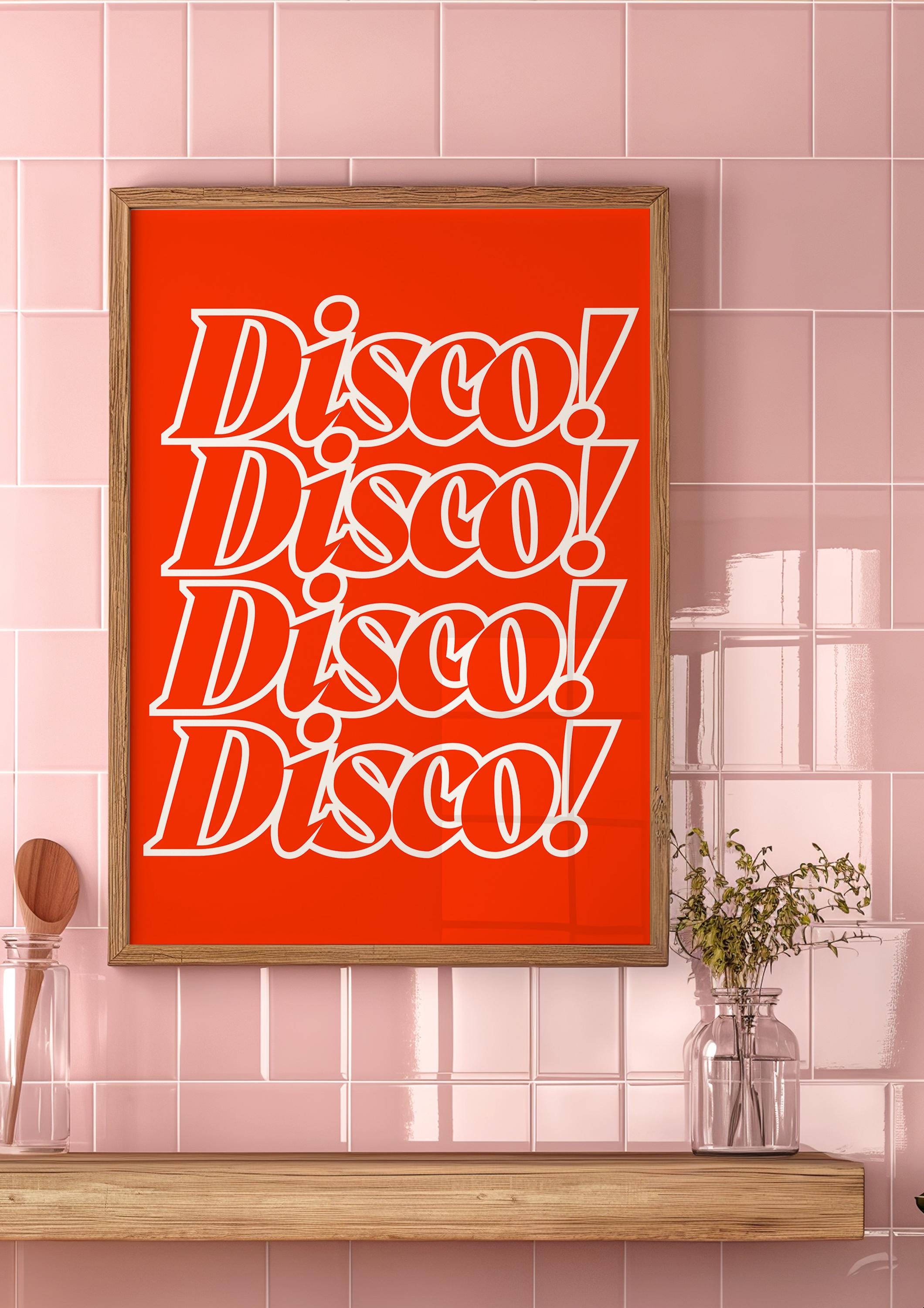 Maximalist Decor, Aesthetic Wall Art, Print Vintage Disco Ball Print, Retro Dancing Poster, Digital Download, GS Print Shoppe, Disco Art