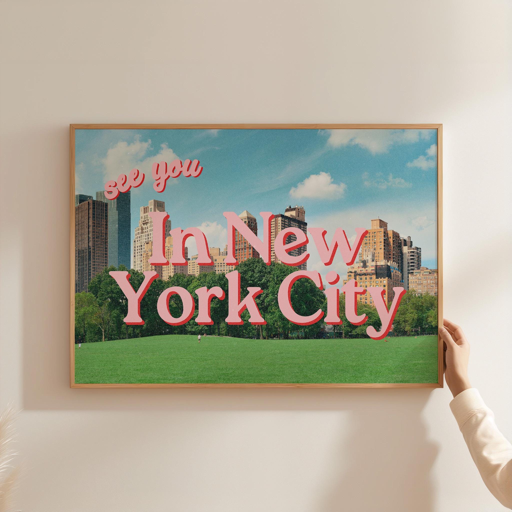 New York Art, Retro NYC Prints, New York Posters, Trendy Art Print, NYC apartment art, New York wall prints, digital print, gs print shoppe