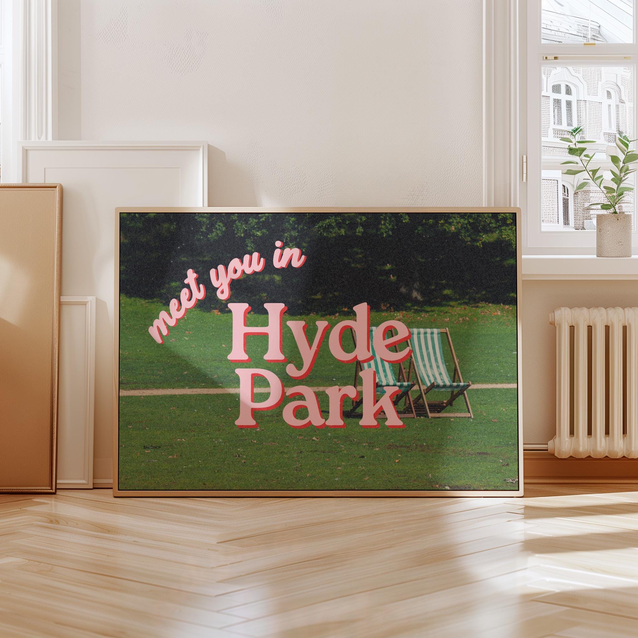 London Art Print, London Poster, See you in London, Retro Photo Print, London Photo Art, London Downloads, Trendy Art Print, Hyde Park