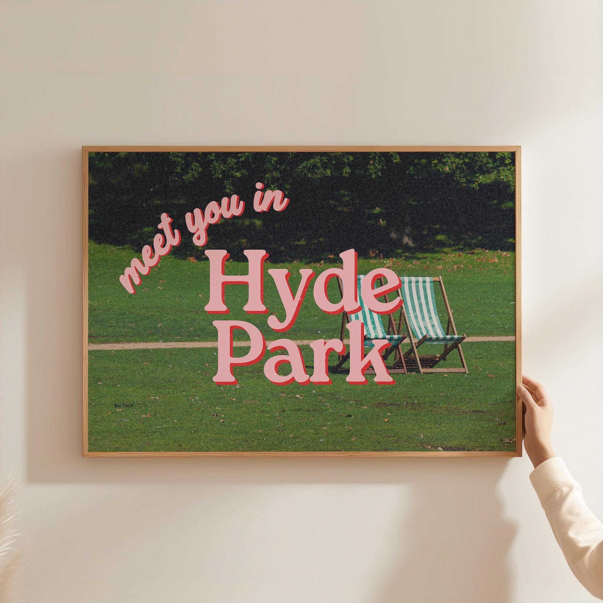 London Art Print, London Poster, See you in London, Retro Photo Print, London Photo Art, London Downloads, Trendy Art Print, Hyde Park