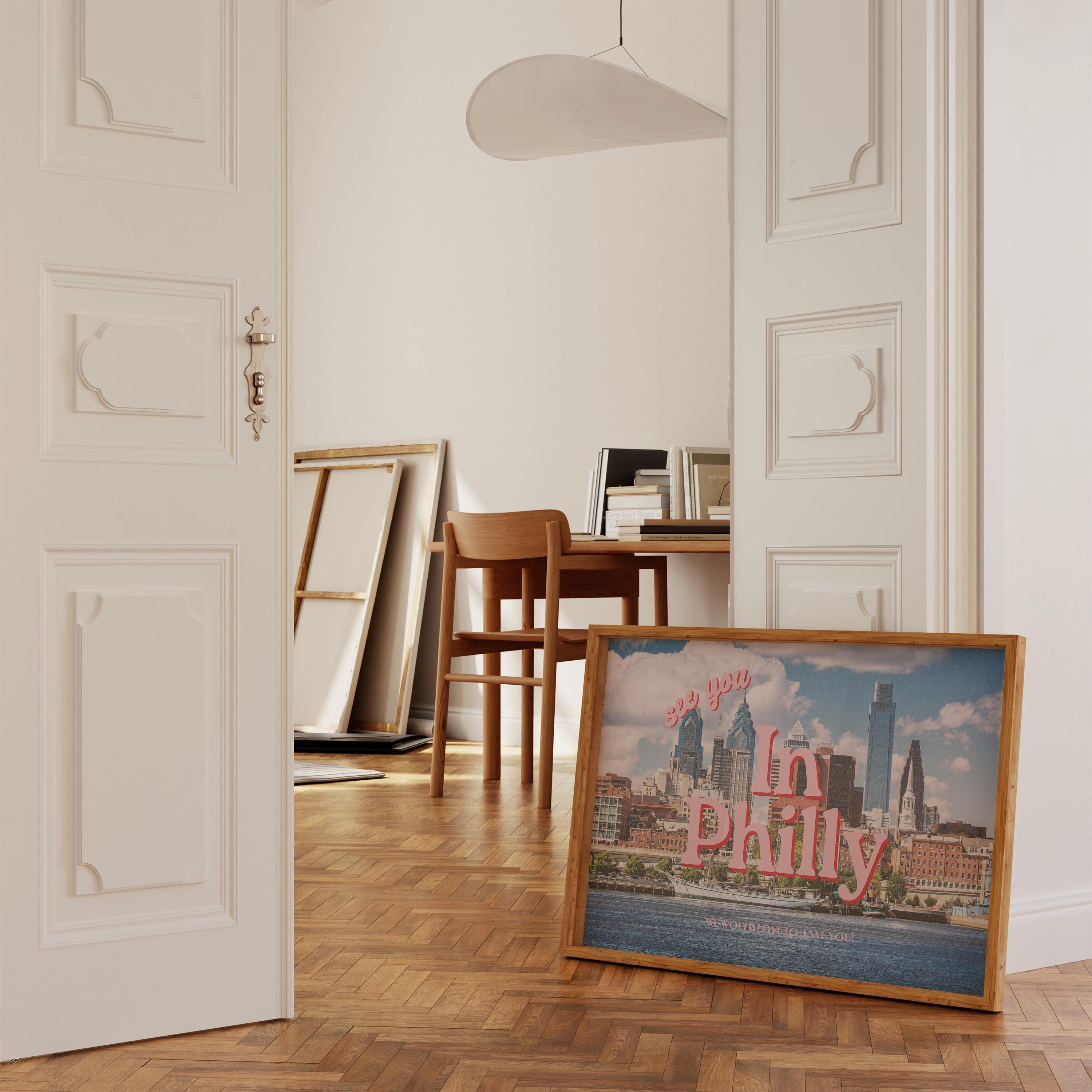 See you in philadelphia, Retro Photo Prints, Philly Art Print, philadelphia posters, philly prints, apartment art print, philadelphia decor