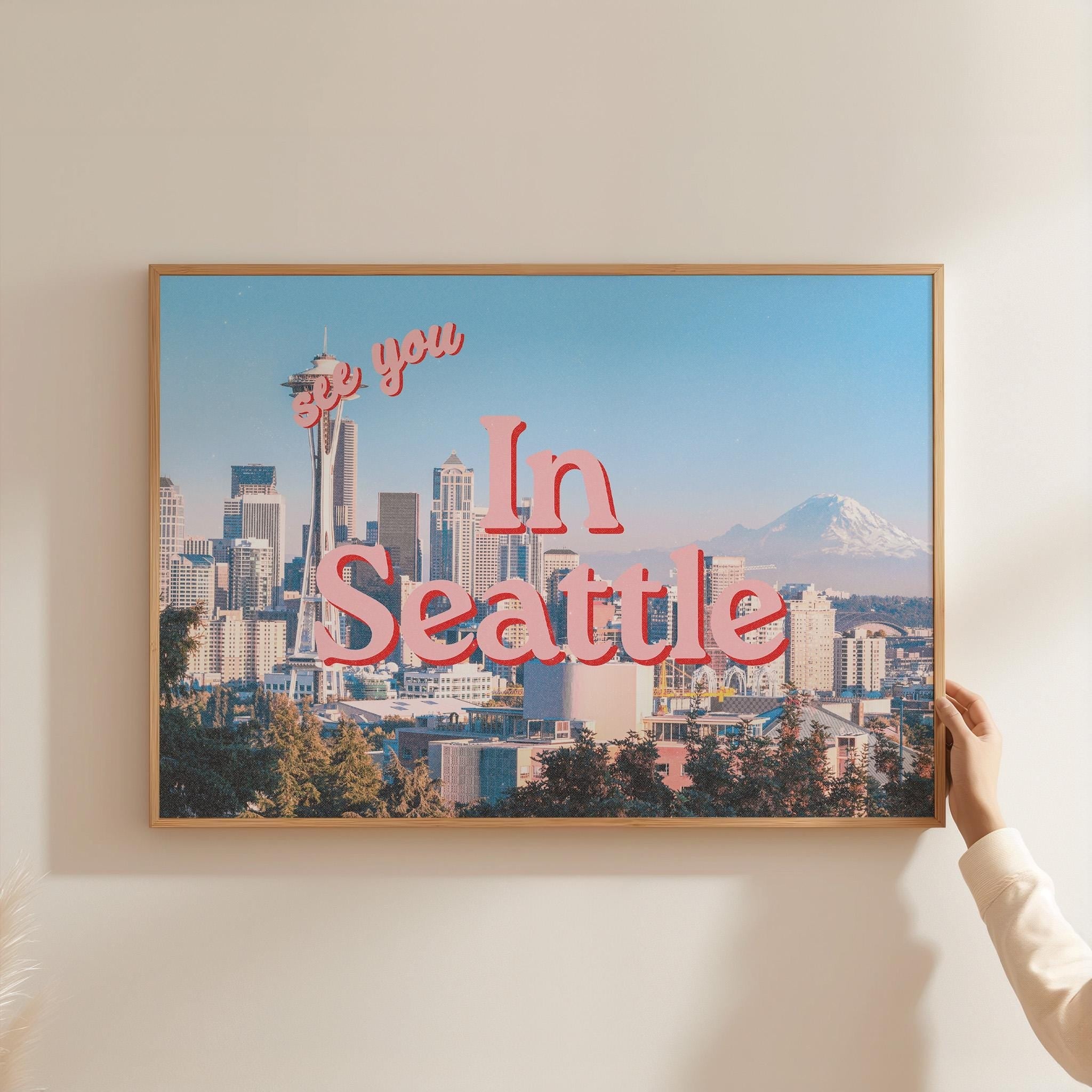 Seattle Wall Art, Seattle Decor, Seattle poster, Seattle Print, Washington Art Print, Vintage Photograph Art, Seattle Wall Poster, Seattle