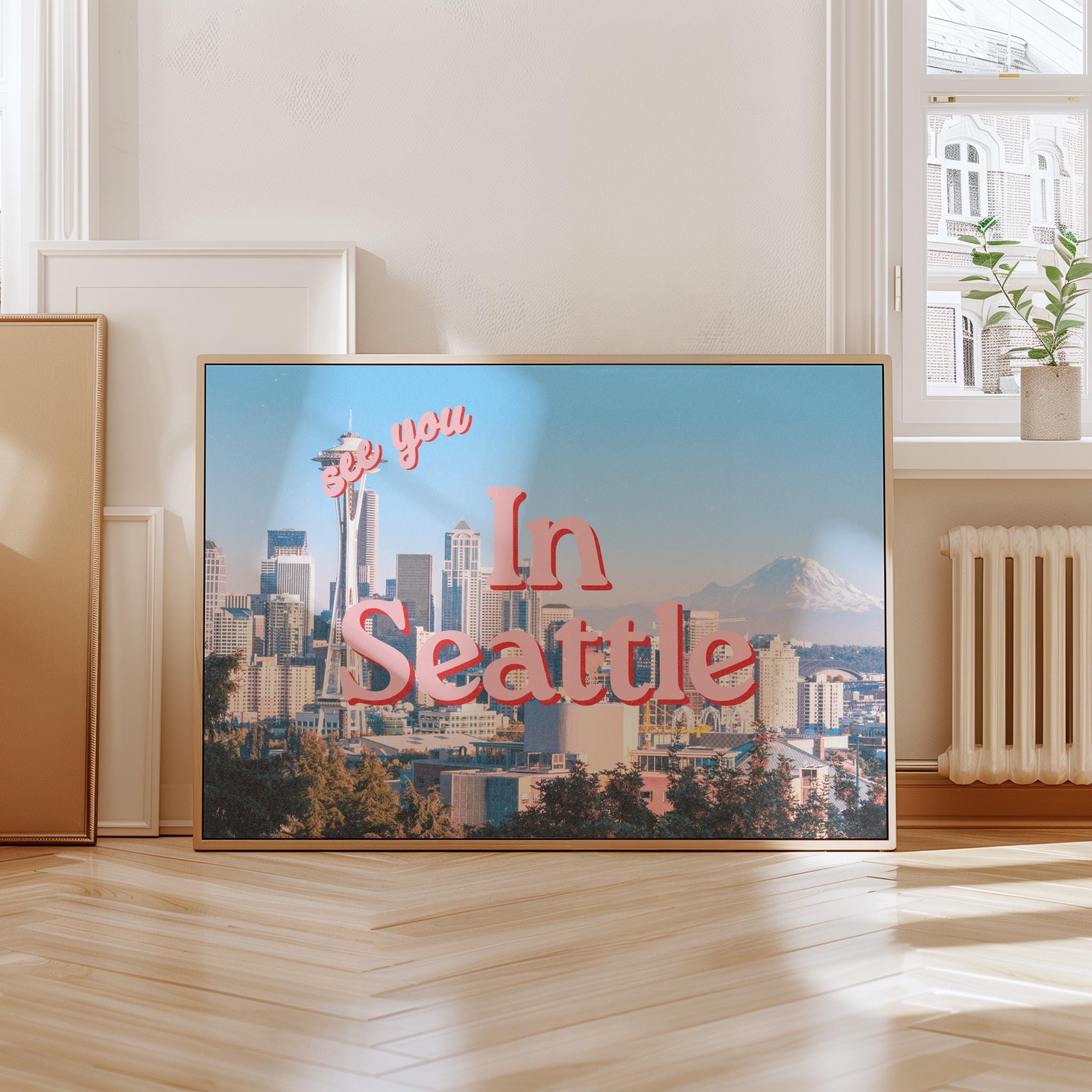 Seattle Wall Art, Seattle Decor, Seattle poster, Seattle Print, Washington Art Print, Vintage Photograph Art, Seattle Wall Poster, Seattle