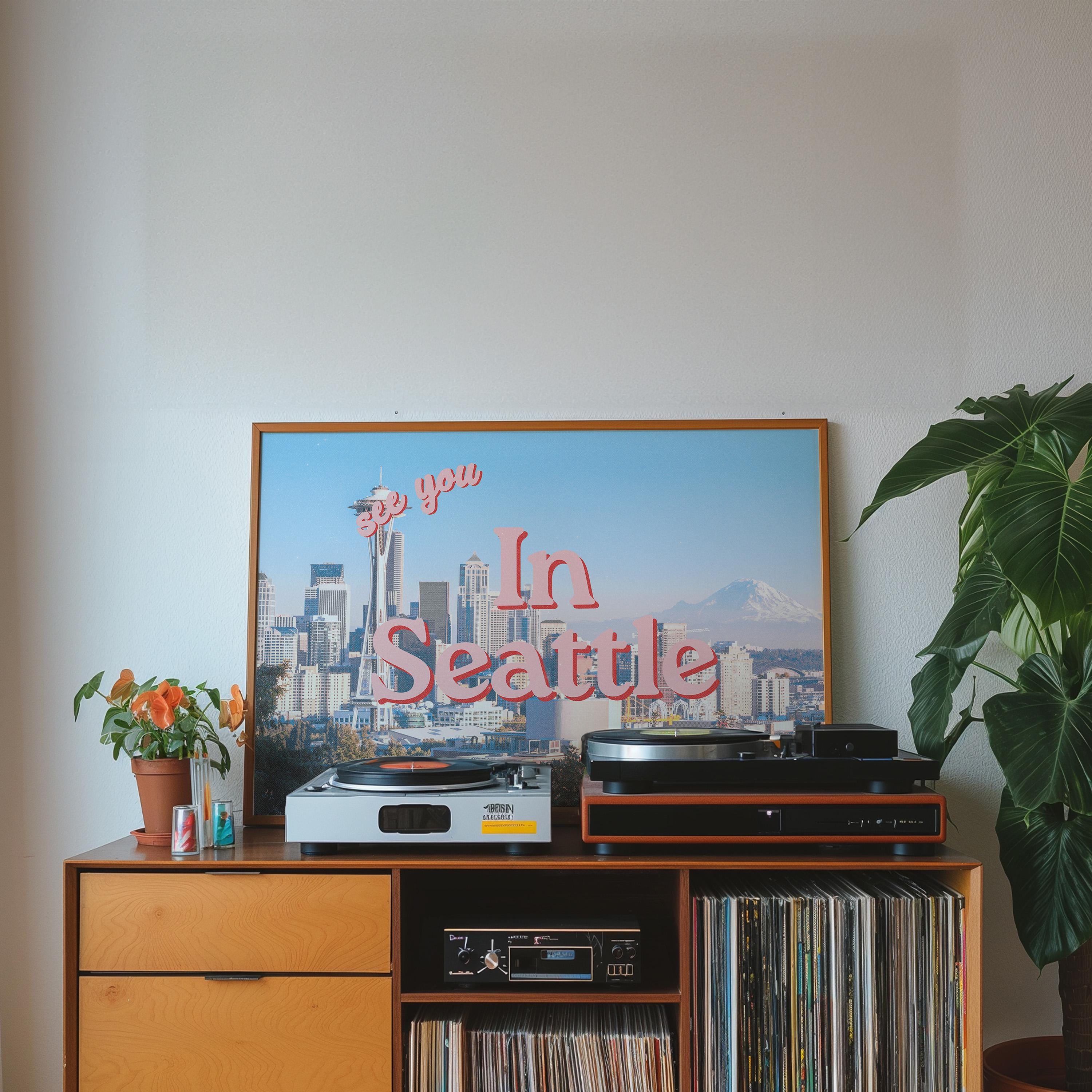 Seattle Wall Art, Seattle Decor, Seattle poster, Seattle Print, Washington Art Print, Vintage Photograph Art, Seattle Wall Poster, Seattle