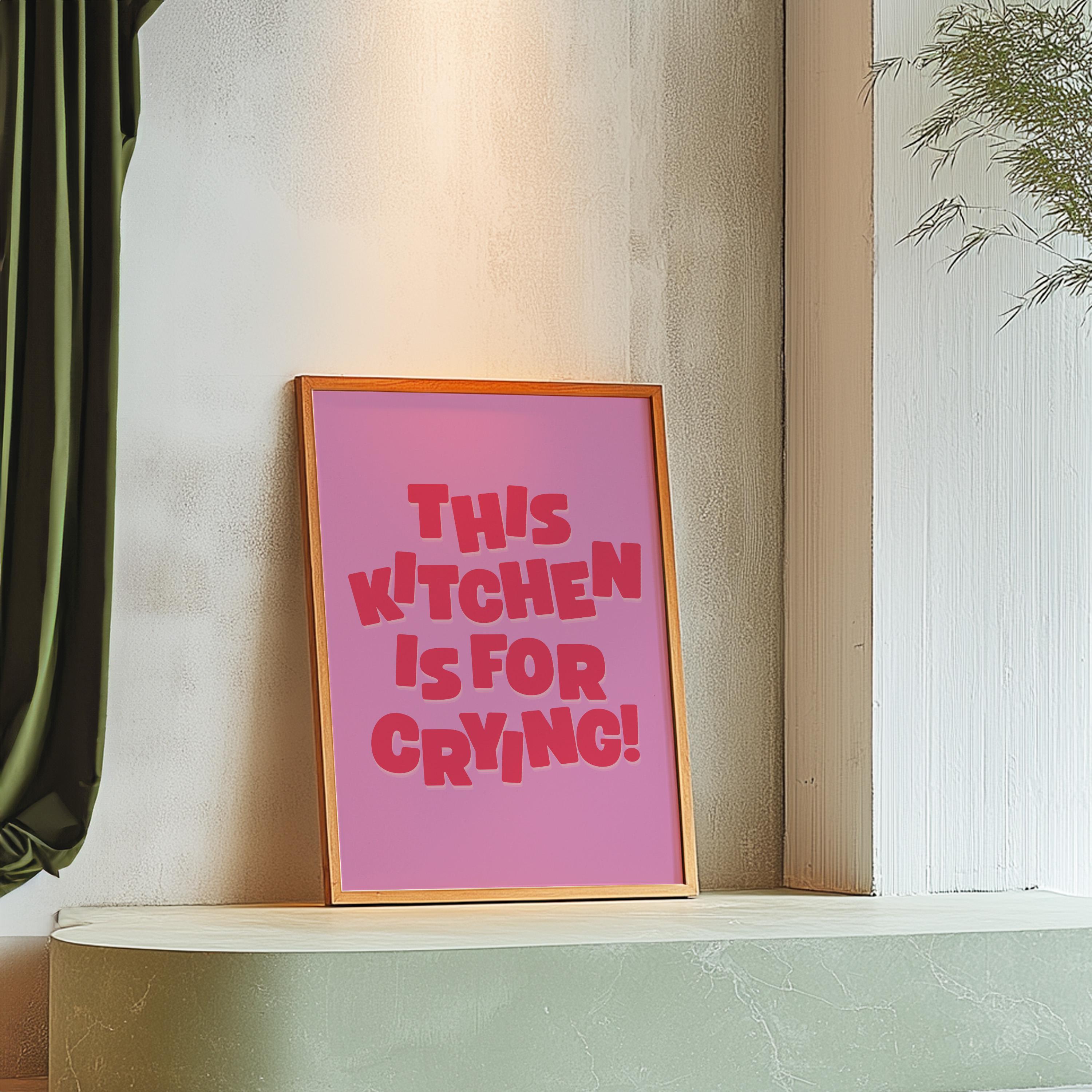 Pink Kitchen Print,Typography Art Poster,Vintage Pink Art, Pink Red Art,Red Kitchen Poster,Pink Wall Art, Art Wall Prints, gs print shoppe