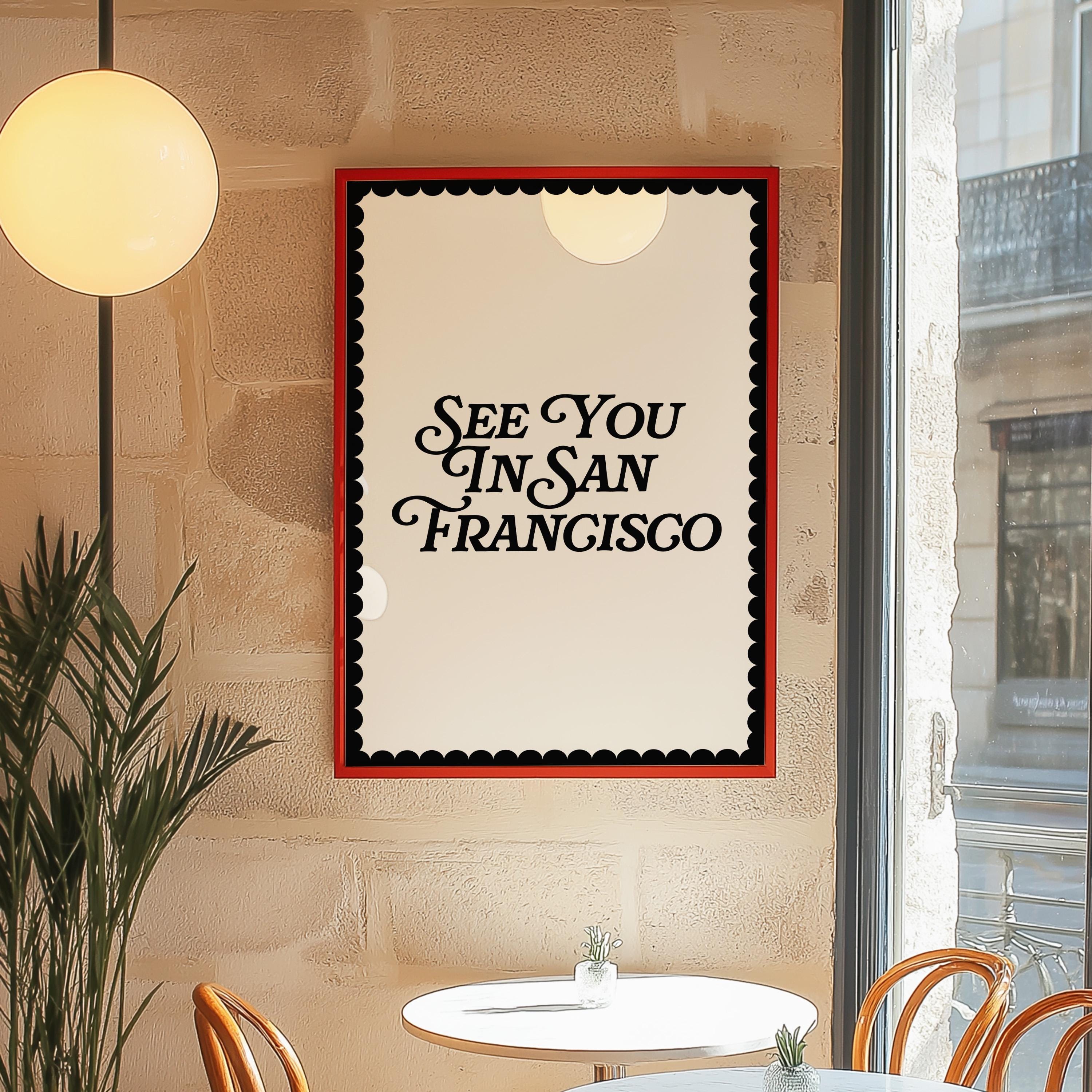 San Francisco Poster, SF California Art, San Francisco Wall Art, San Francisco Print, Minimalist Art, SF Digital Print, GS Print Shoppe