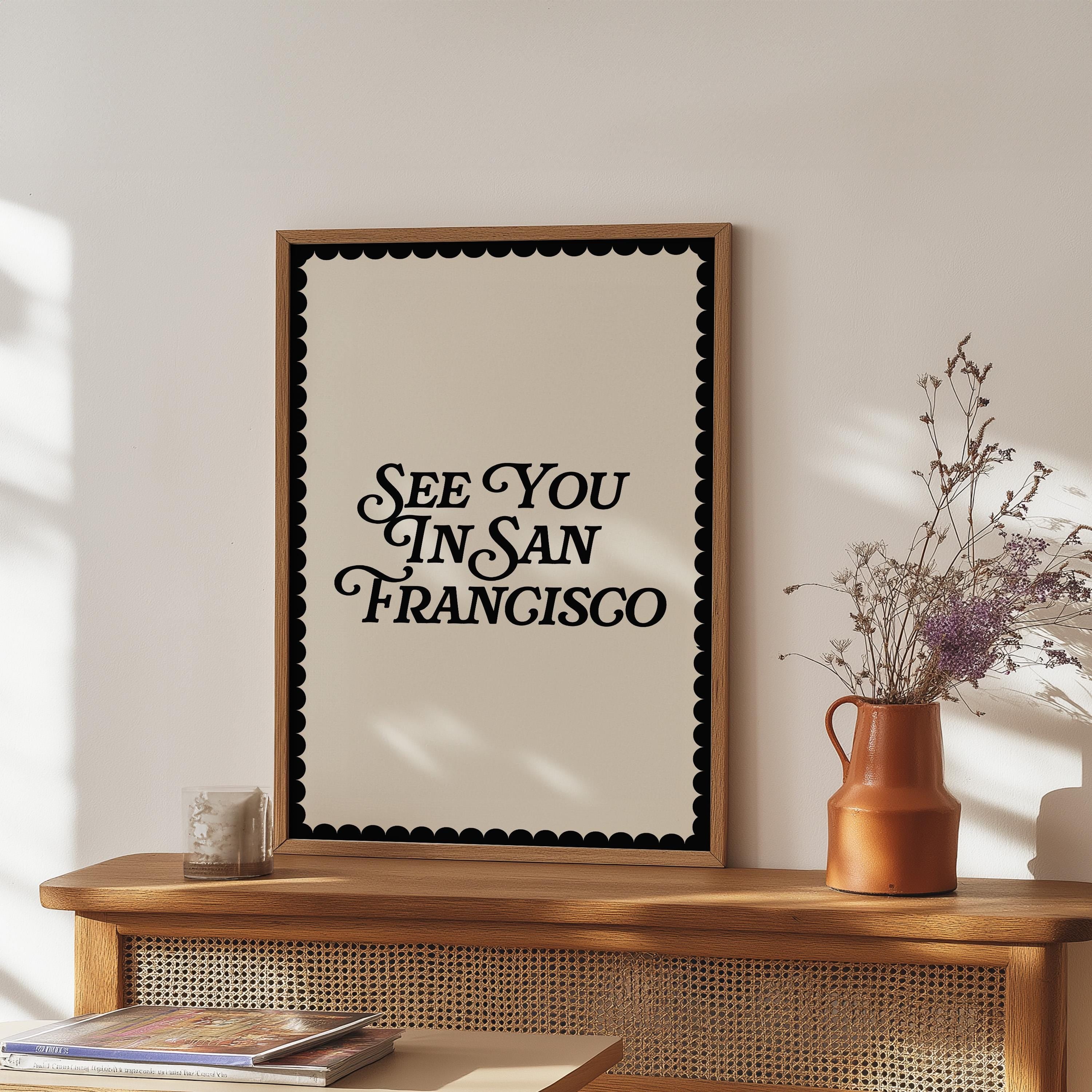 San Francisco Poster, SF California Art, San Francisco Wall Art, San Francisco Print, Minimalist Art, SF Digital Print, GS Print Shoppe