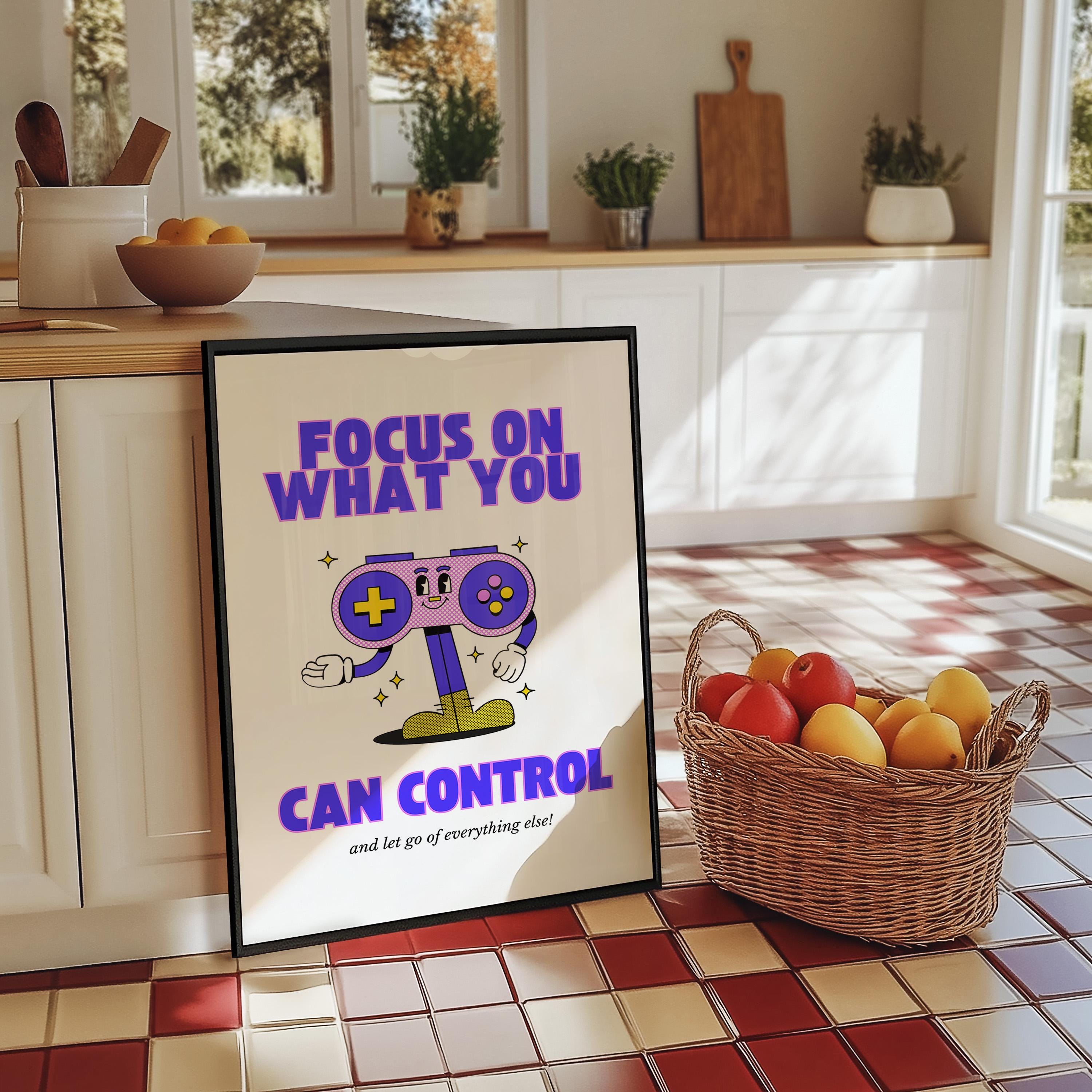 Retro Mental Health Print, Things You Can Control, Therapy Office Decor, Counseling Wall Art, Digital Download, GS print Shoppe