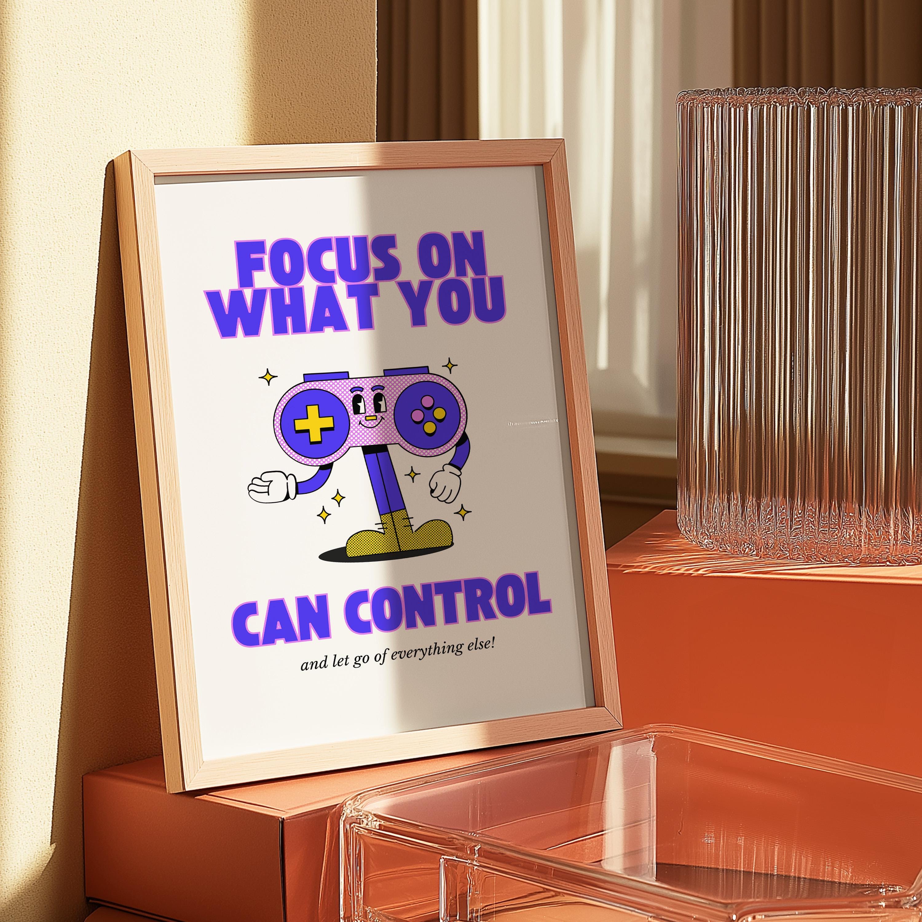 Retro Mental Health Print, Things You Can Control, Therapy Office Decor, Counseling Wall Art, Digital Download, GS print Shoppe