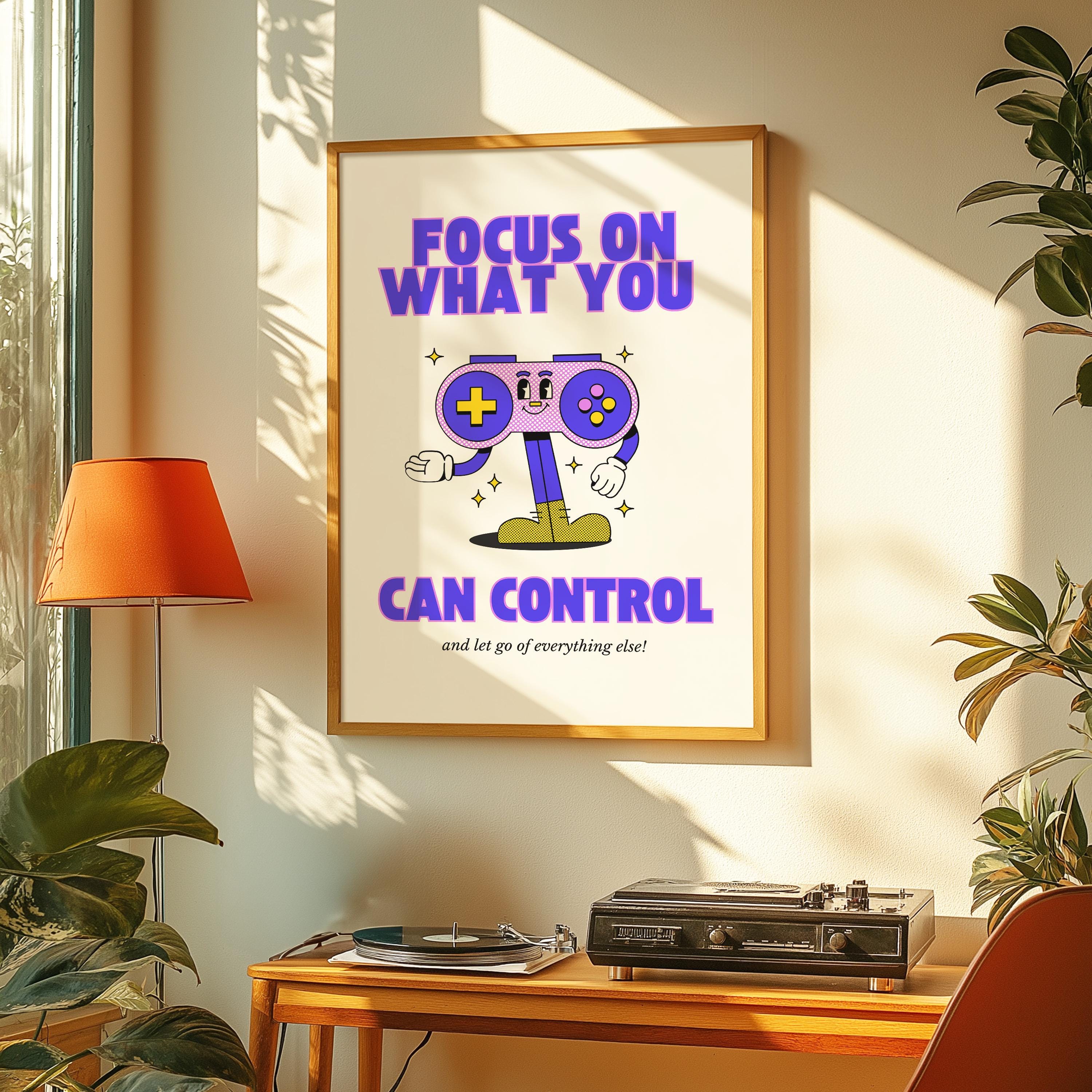 Retro Mental Health Print, Things You Can Control, Therapy Office Decor, Counseling Wall Art, Digital Download, GS print Shoppe