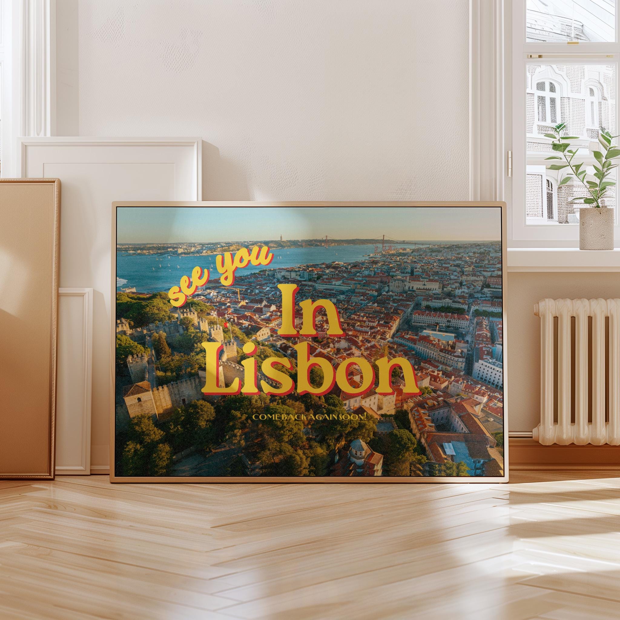 Lisbon Posters, See you in Lisbon, Retro Photo Art Print, Preppy Art, Trendy Art Print, Portugal Art, GS Print Shoppe, Lisbon Art Prints