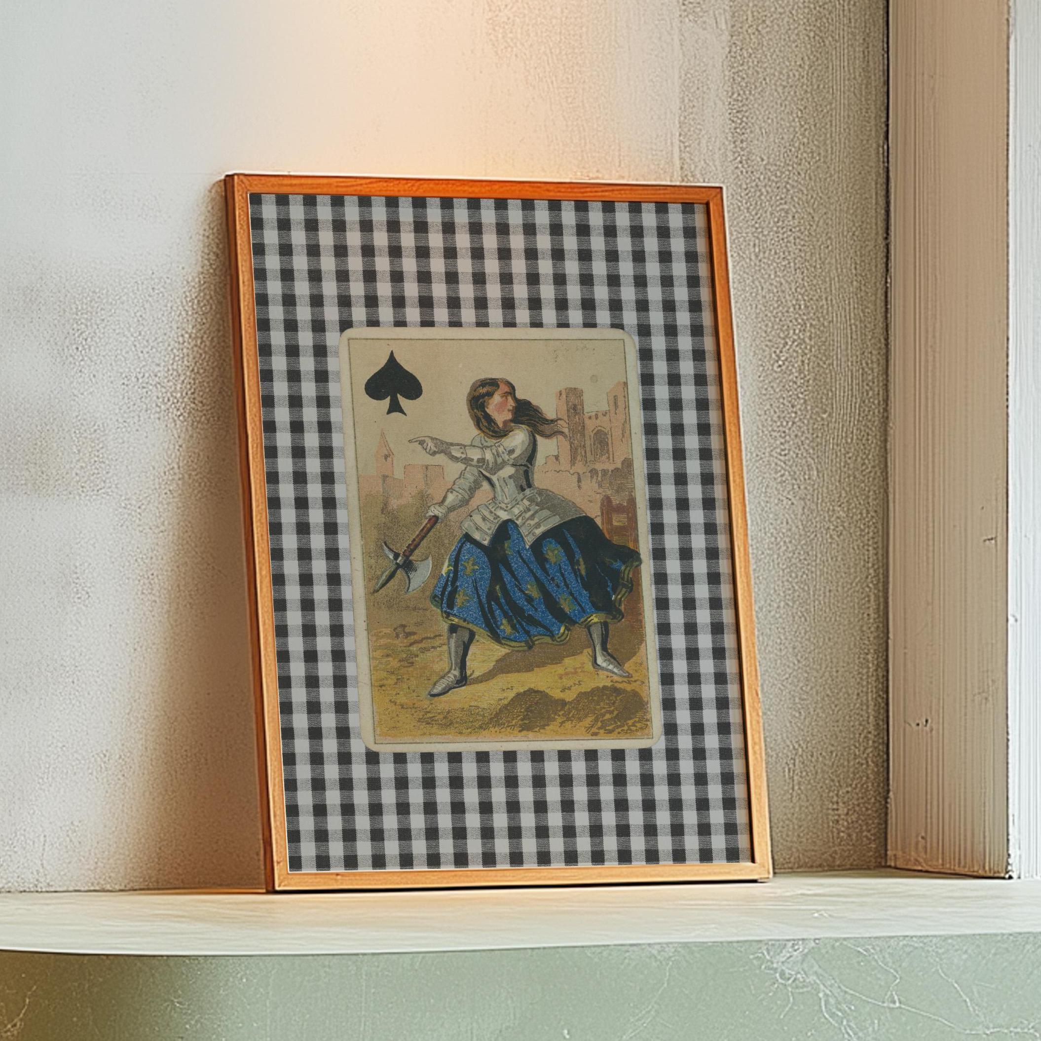 Trendy Retro Playing Card, Spades Poster Art, Retro Aesthetic Art, Vintage Ace Card, Digital Wall Art, Vintage Card Print, GS Print Shoppe