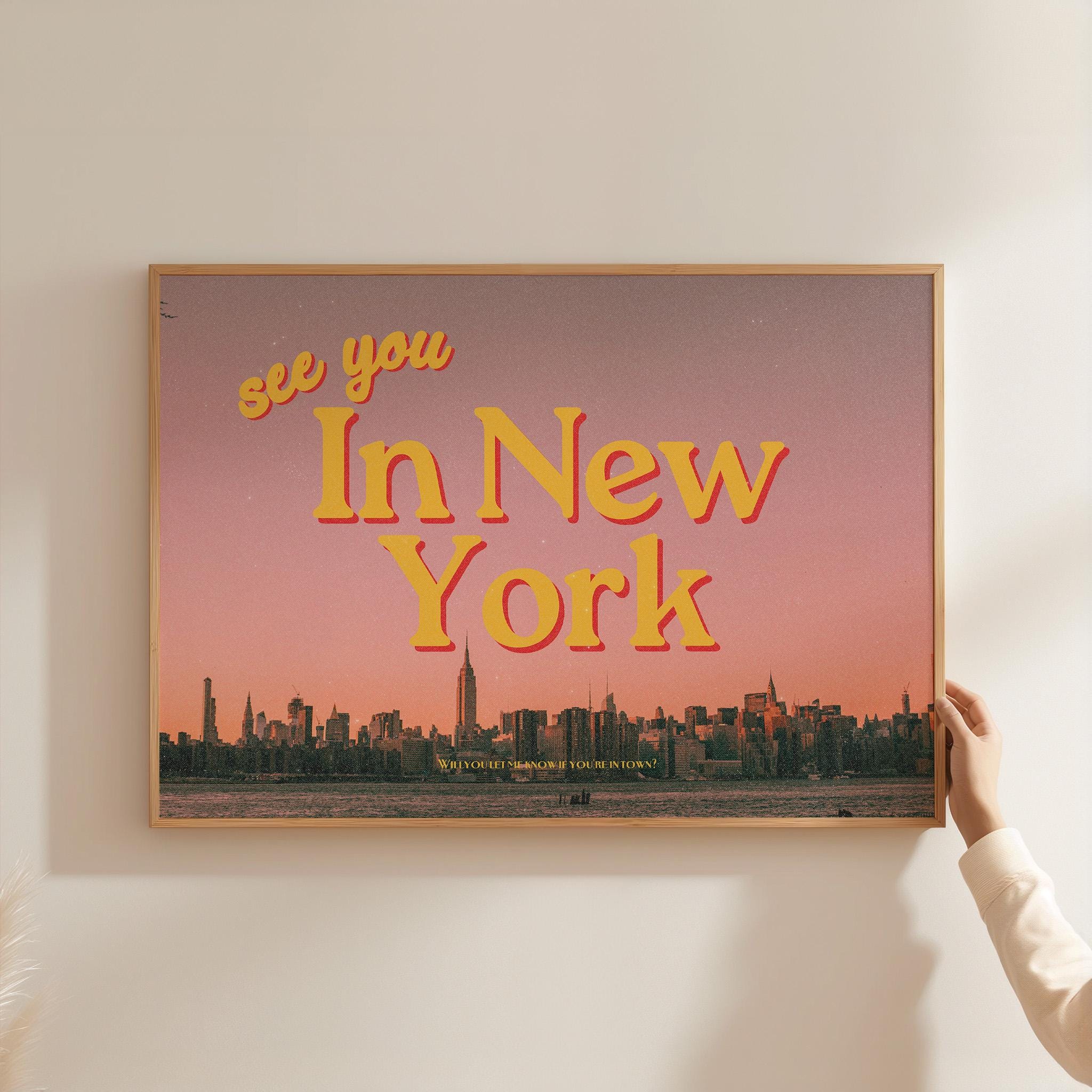 New York Art, New York Print, New York Apartment Art, NYC art print, gs print shoppe, NYC posters, new york city decor, sunset art print