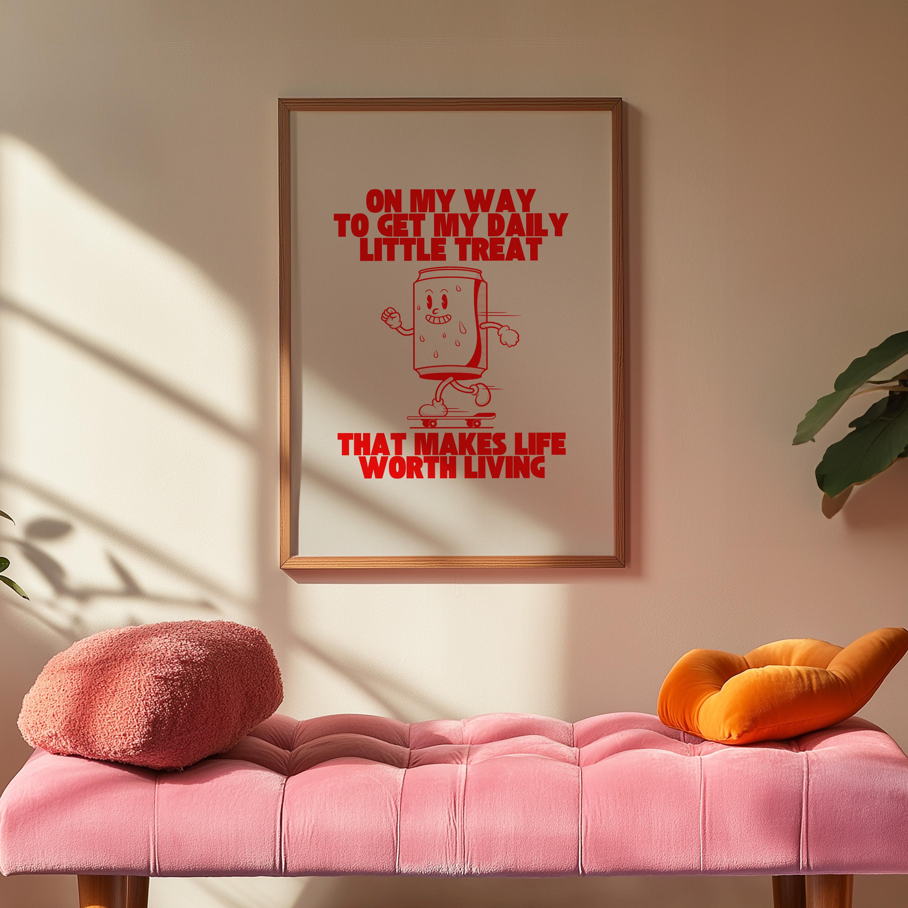 Diet Coke- Digital Download-Wall Print-Retro-Best Diet Coke Art-Large Girly Art-Funny Preppy Art-Soda Art Print-Bar Cart Print-Kitchen Art