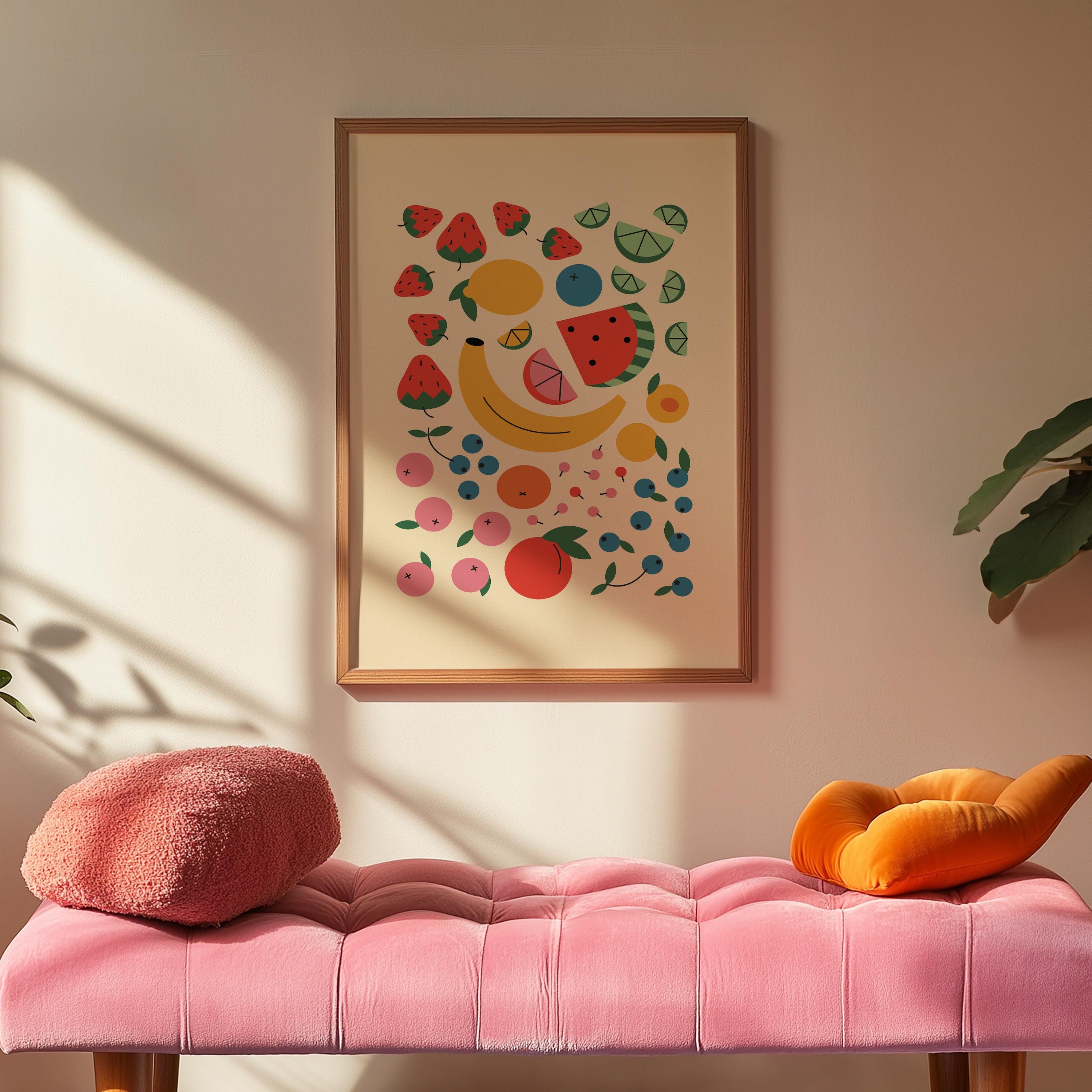 Downloadable Kitchen Wall Art, Digital Food Art Print, Digital Download, Trendy Wall Art Print, Girly Print, Instant Download, Kitchen Print