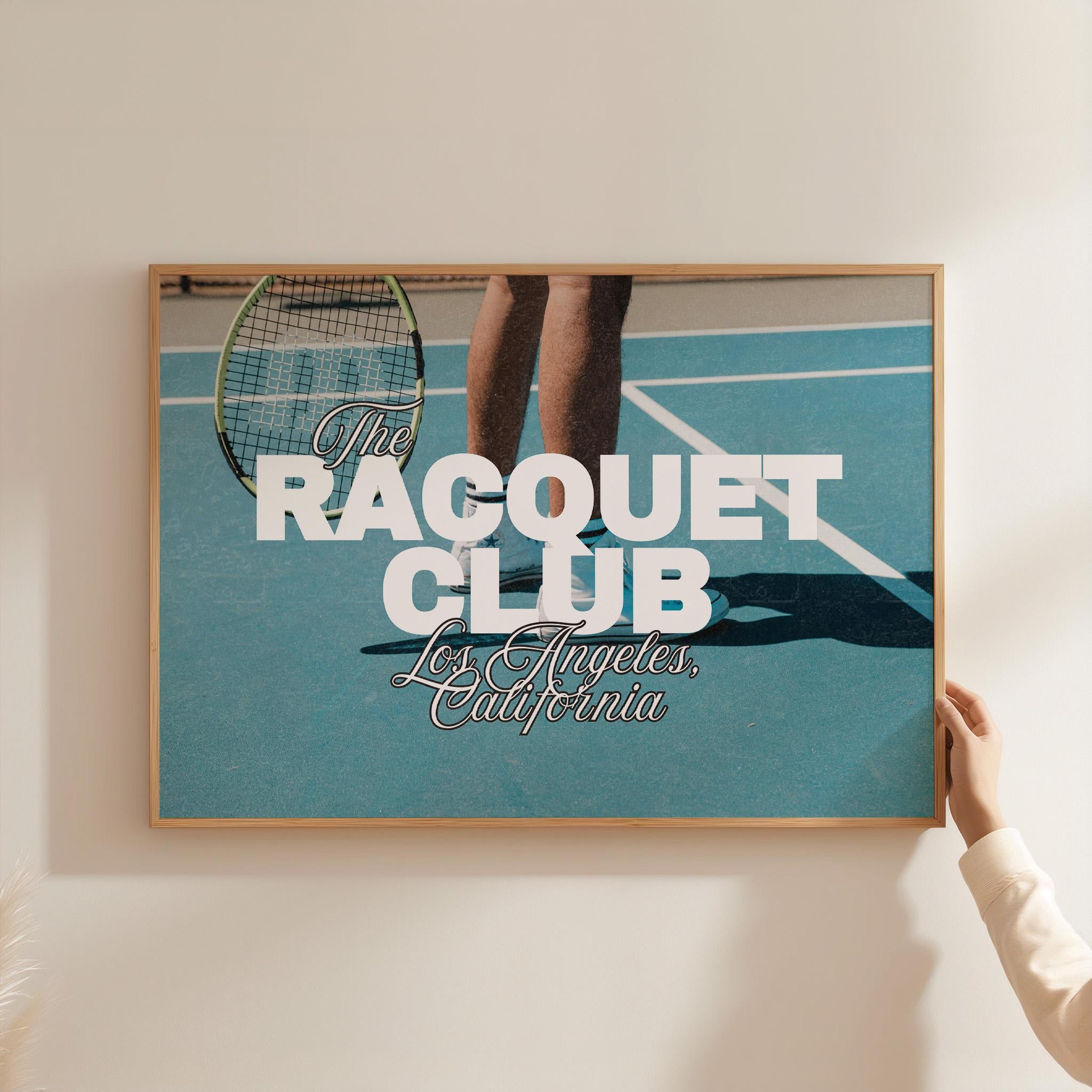 Digital Art, Tennis Art Print, Tennis Posters, Preppy Art Print, LA Art, Pickleball poster, Tennis Lover Art, Sport Art, GS Print Shoppe