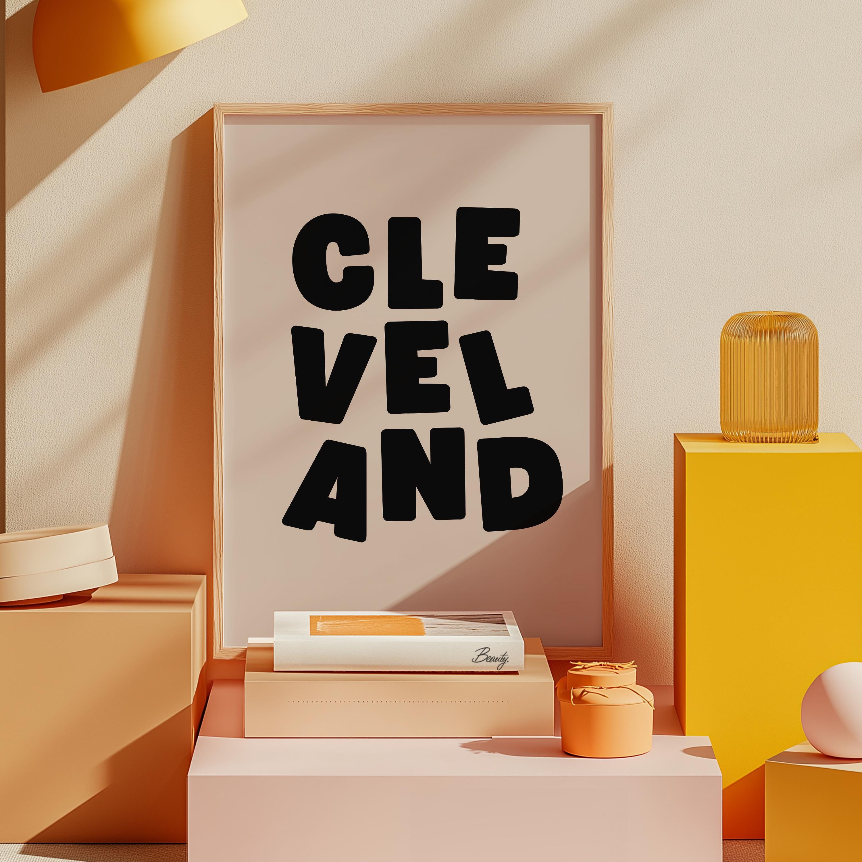 City Digital Prints, See you in Cleveland, Cleveland Prints, Preppy Art, Trendy Location Art, Cleveland Poster, Cleveland Art, Ohio Art