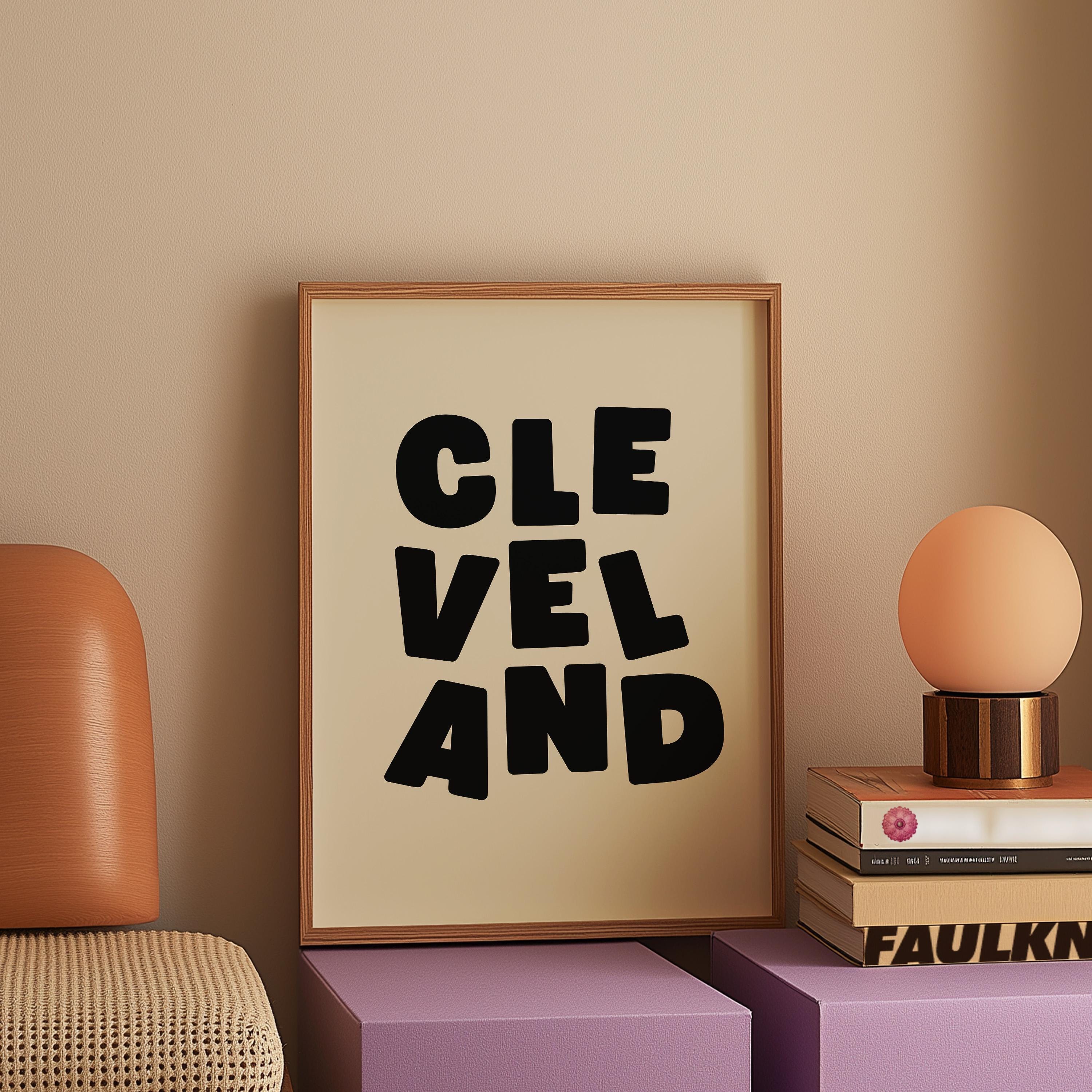 City Digital Prints, See you in Cleveland, Cleveland Prints, Preppy Art, Trendy Location Art, Cleveland Poster, Cleveland Art, Ohio Art