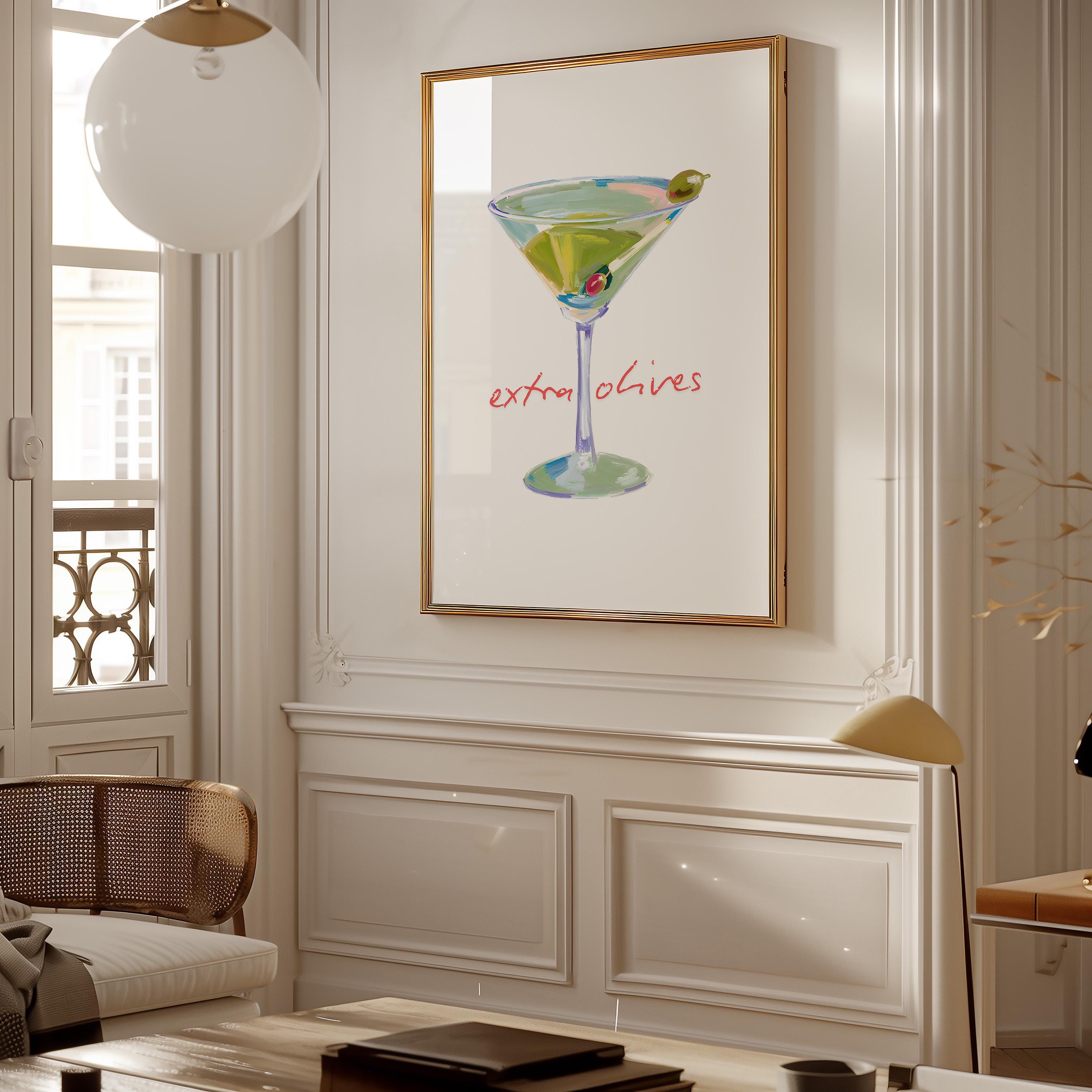 Retro Cocktail Print, Martini Posters, Digital Drink Poster, Bar Cart Art Print, Cocktail Collage, Gallery Wall Print, Girly Print