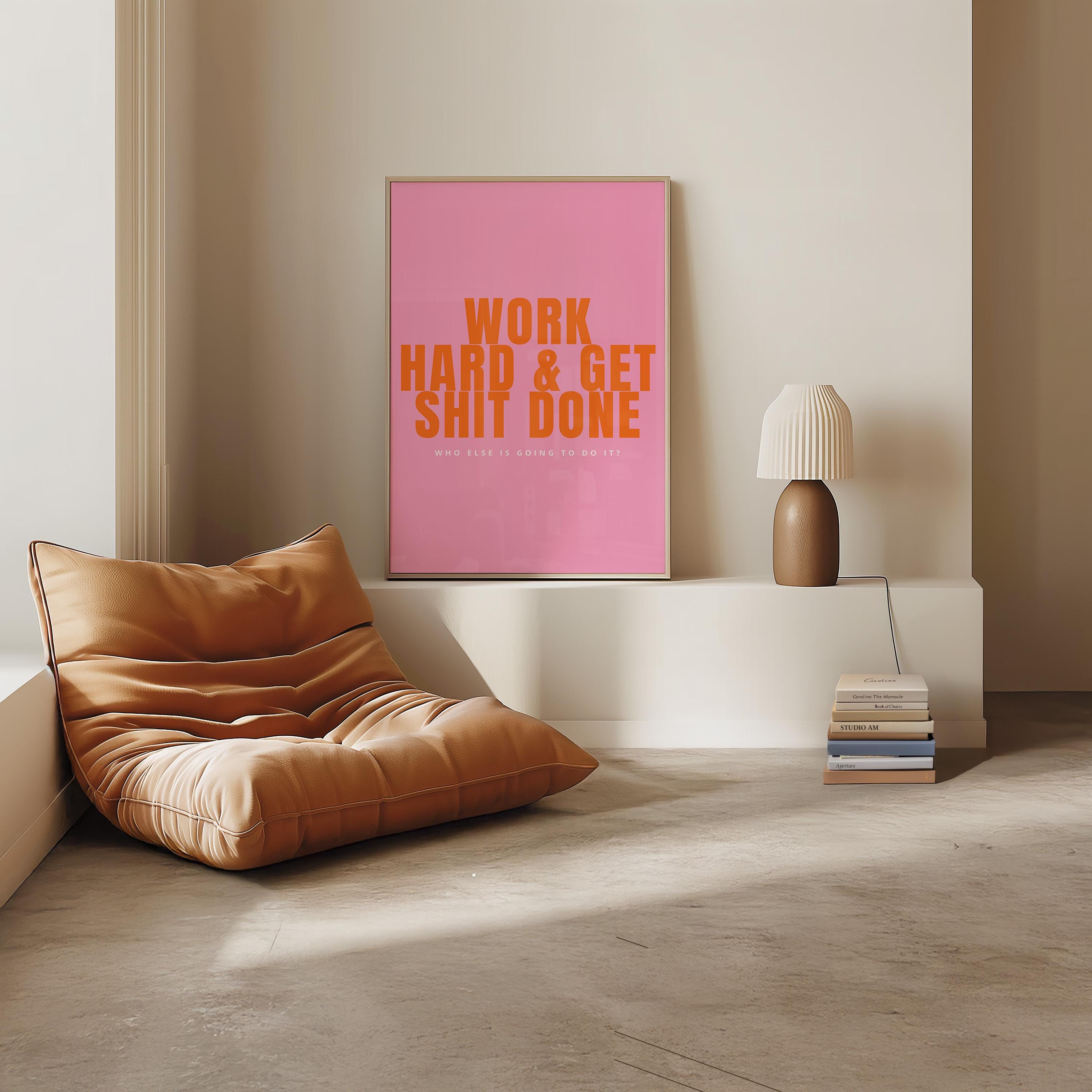 Manifest Art Print, Manifesting Posters, Inspirational Quote, Digital Download Print, Retro Wall Decor, Pink Aesthetic, Encouragement Art