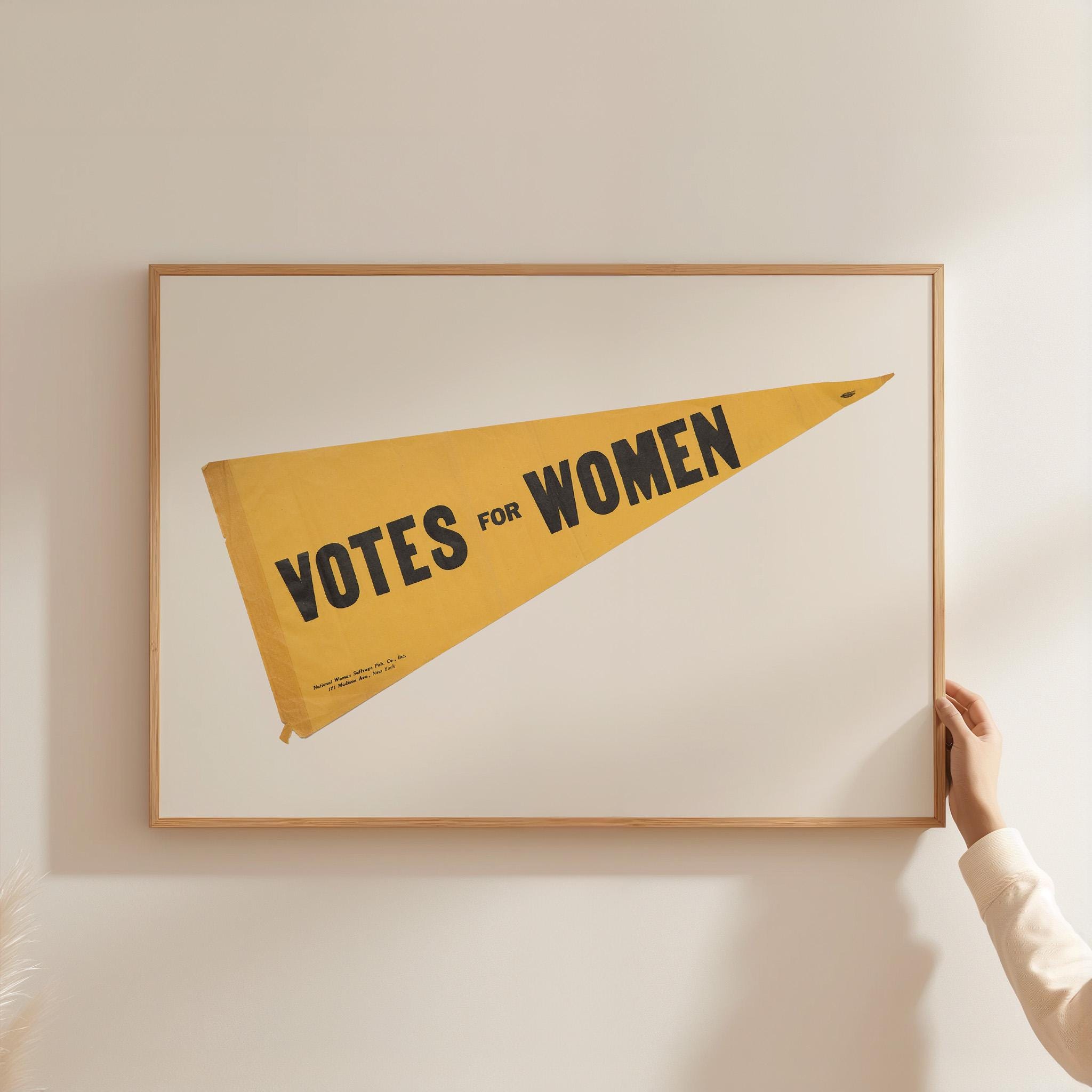 Feminist Poster, Votes for Women, Votes for Women Art, Vintage Flag Art, Votes for Women Print, Suffragette art print, gs print shoppe