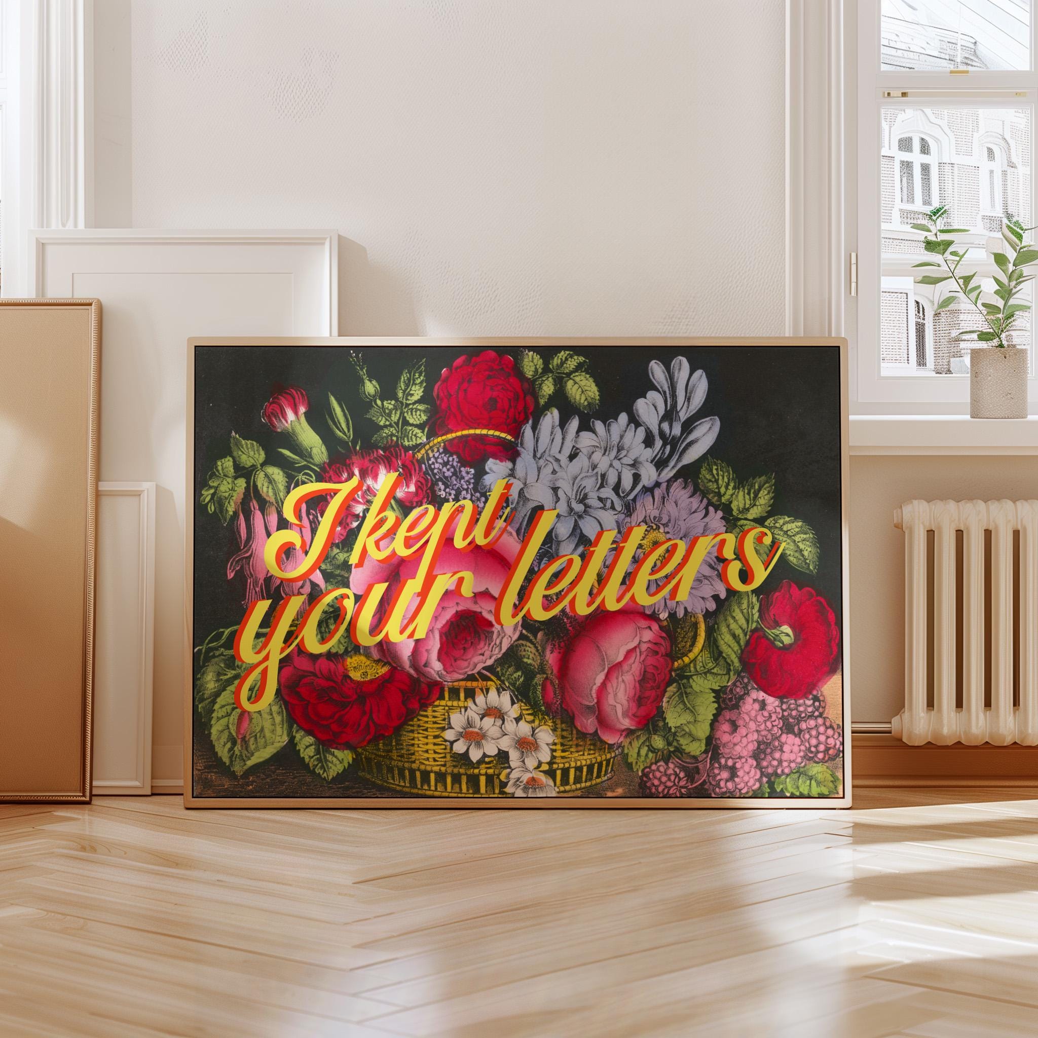 Digital Art Prints, Vintage Floral, Retro Photo Prints, Vintage Photo Art Print, Flower Art, Trendy Art Print, Romance Art Print