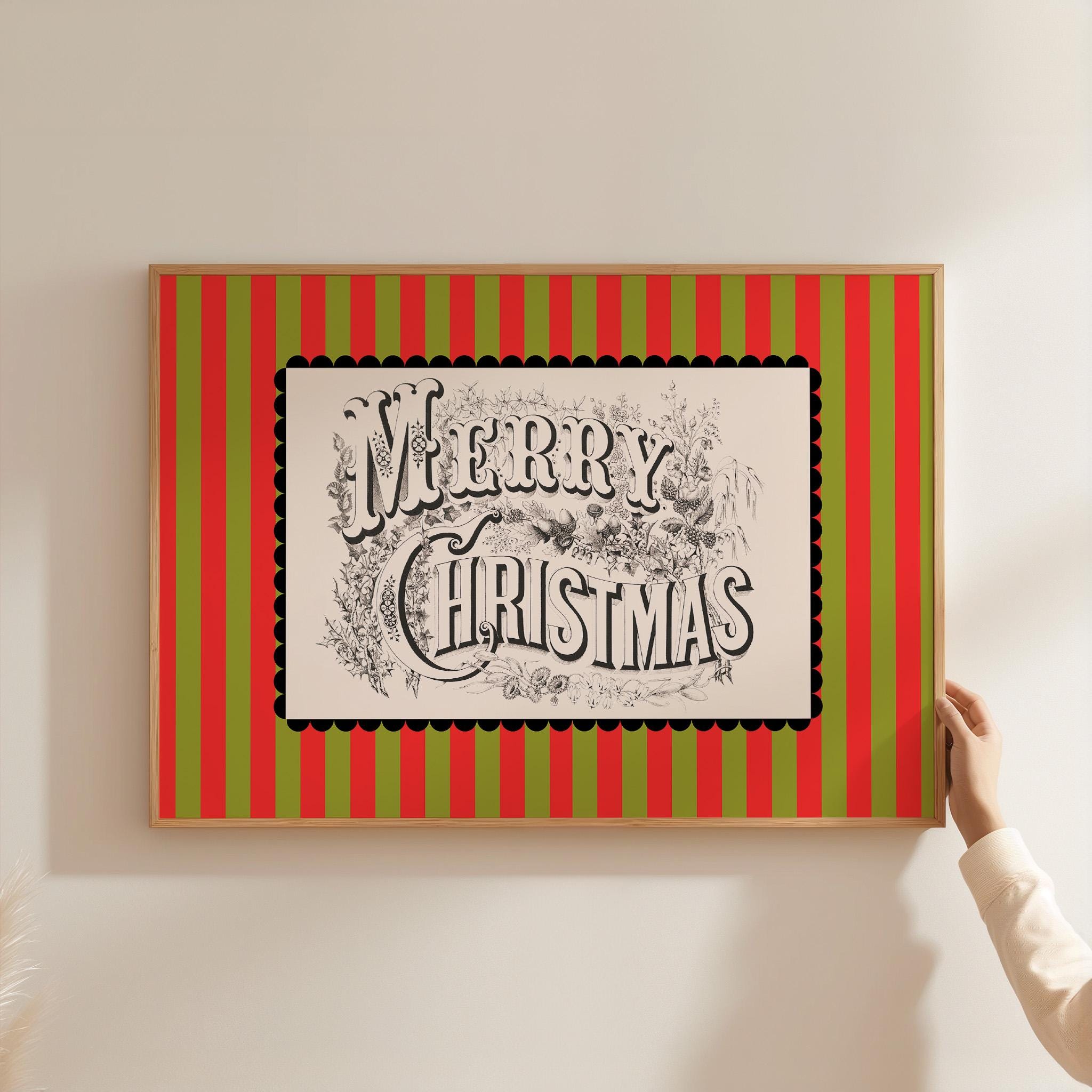 retro christmas decor, christmas art print, digital art, gs print shoppe, xmas poster, holiday decor, holiday party decor, holiday art