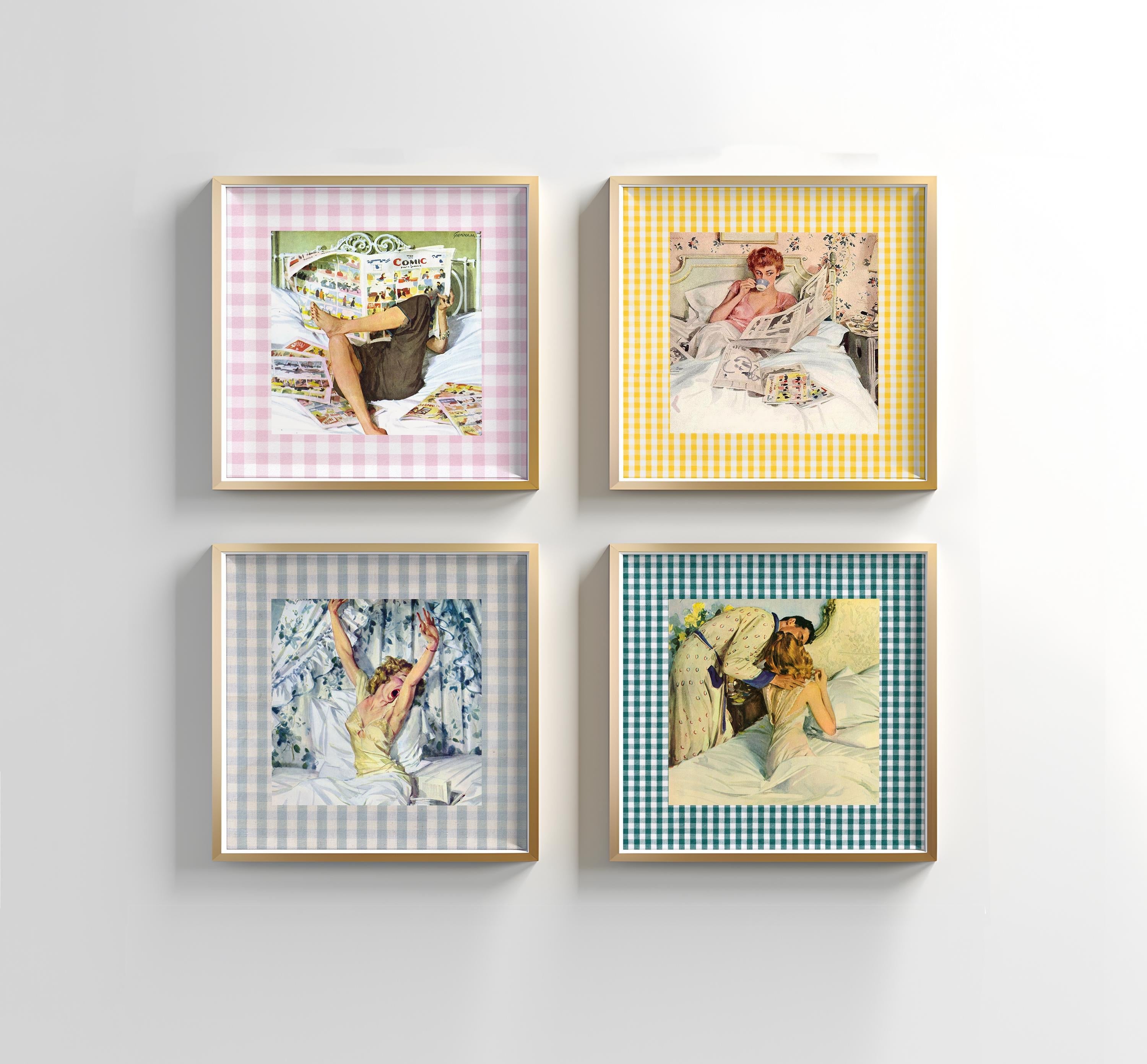 Trendy Art Print Set, Set of 4 prints, GS Print Shoppe, Feminist art, checker wall art, art print set, digital downloads, gallery wall
