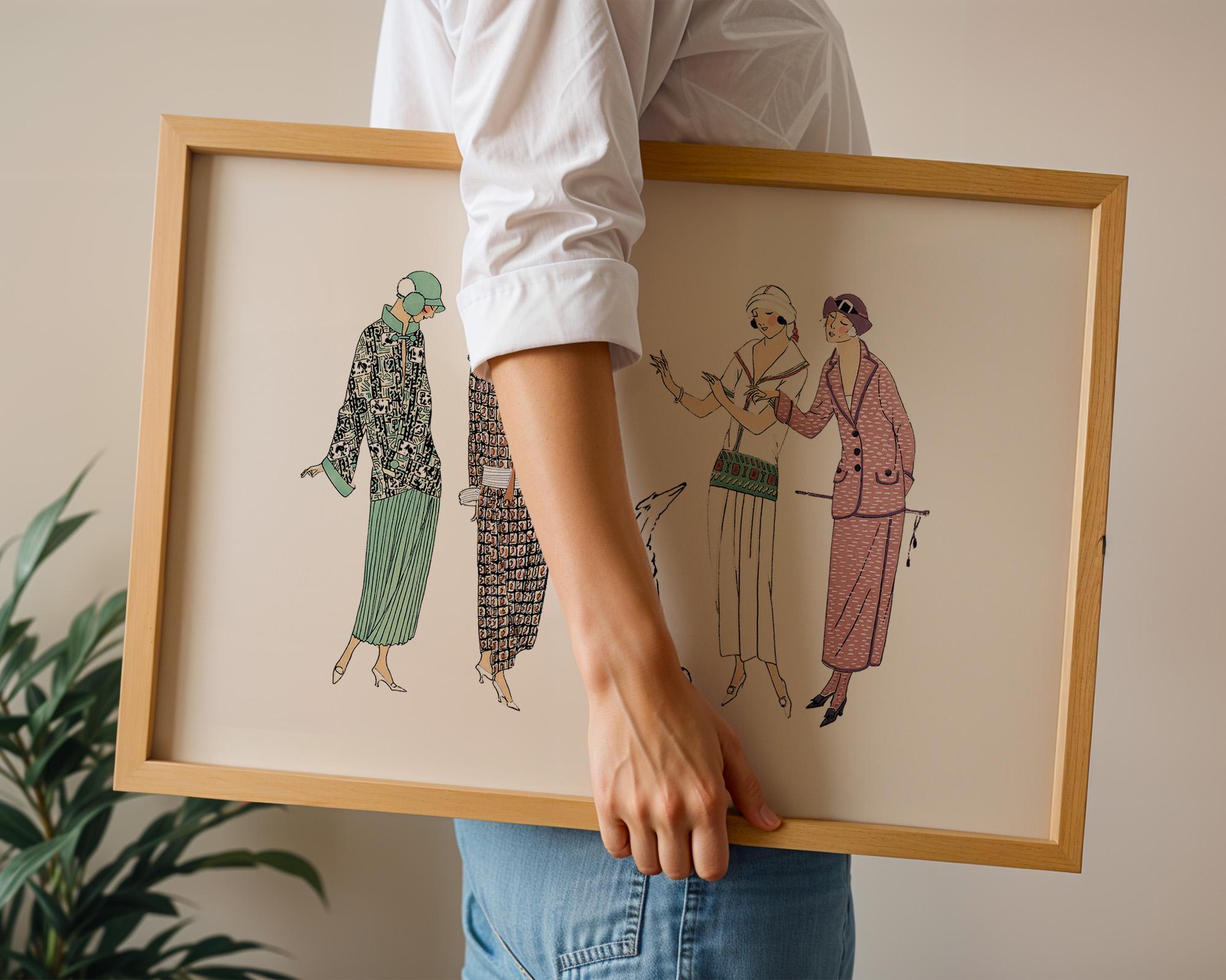 Fashion Art Print, Dorm Decor, Housewarming Gift, Gallery Wall Art, Girls Room Decor, Fashion Illustration, Vintage Fashion, GS Print Shoppe
