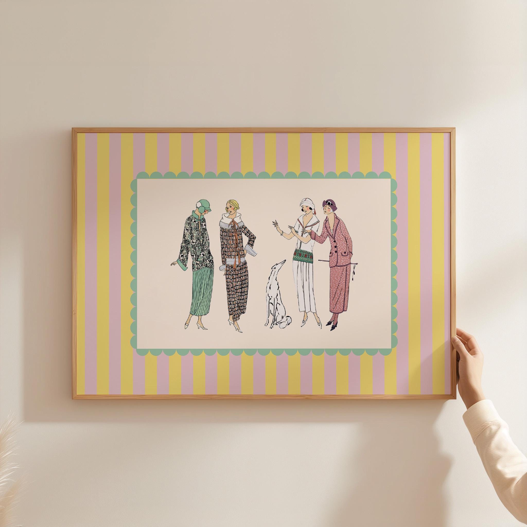 Fashion Art Print, Dorm Decor, Housewarming Gift, Gallery Wall Art, Girls Room Decor, Fashion Illustration, Vintage Fashion, GS Print Shoppe