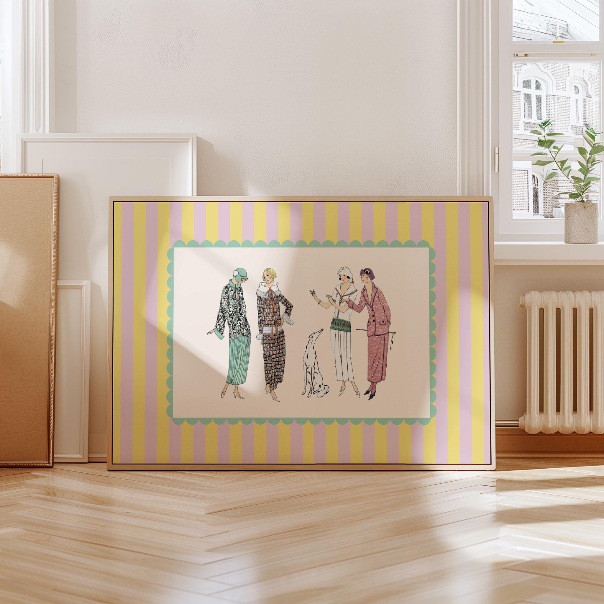 Fashion Art Print, Dorm Decor, Housewarming Gift, Gallery Wall Art, Girls Room Decor, Fashion Illustration, Vintage Fashion, GS Print Shoppe