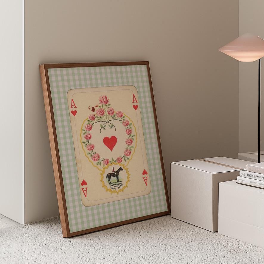 Set of 7 Prints, Heart Print Set, Gallery Wall Poster Set, Bedroom Room Art, Hearts Posters, Vintage Gallery Wall, Digital Downloads