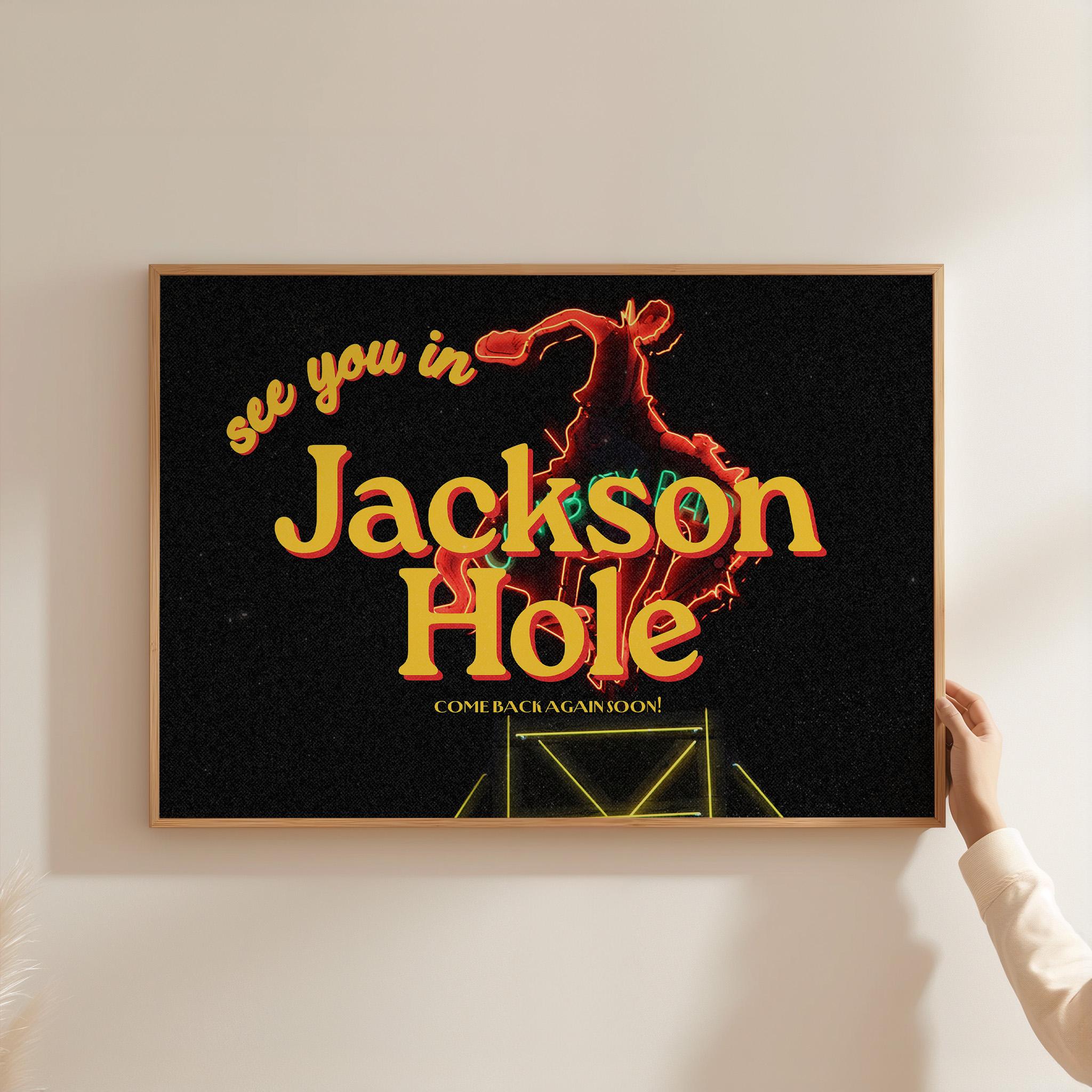 Jackson Hole Posters, See you in Jackson Hole, Retro Photo Art Print, Preppy Art, Trendy Art Print, Jackson Hole Art, GS Print Shoppe