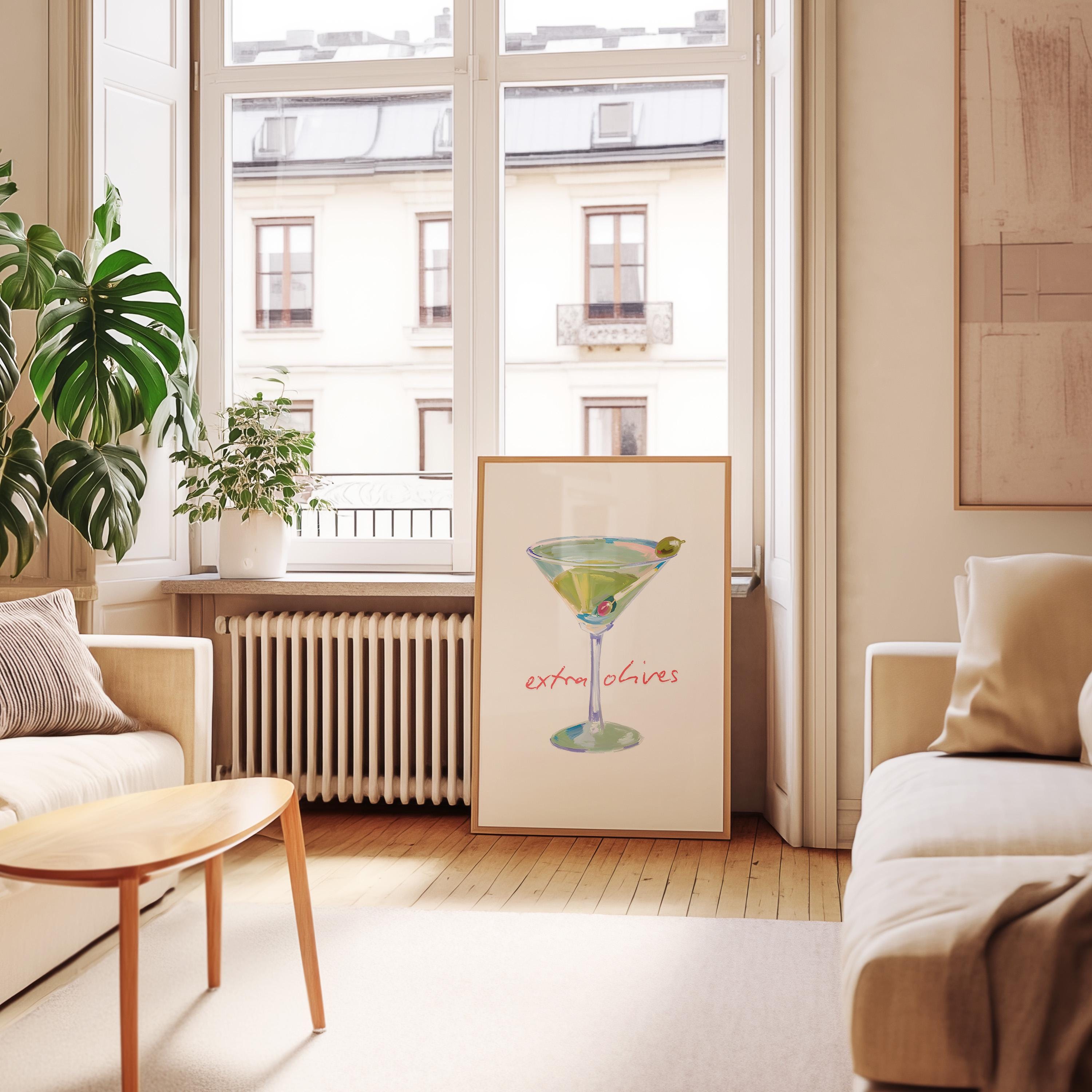 Retro Cocktail Print, Martini Posters, Digital Drink Poster, Bar Cart Art Print, Cocktail Collage, Gallery Wall Print, Girly Print