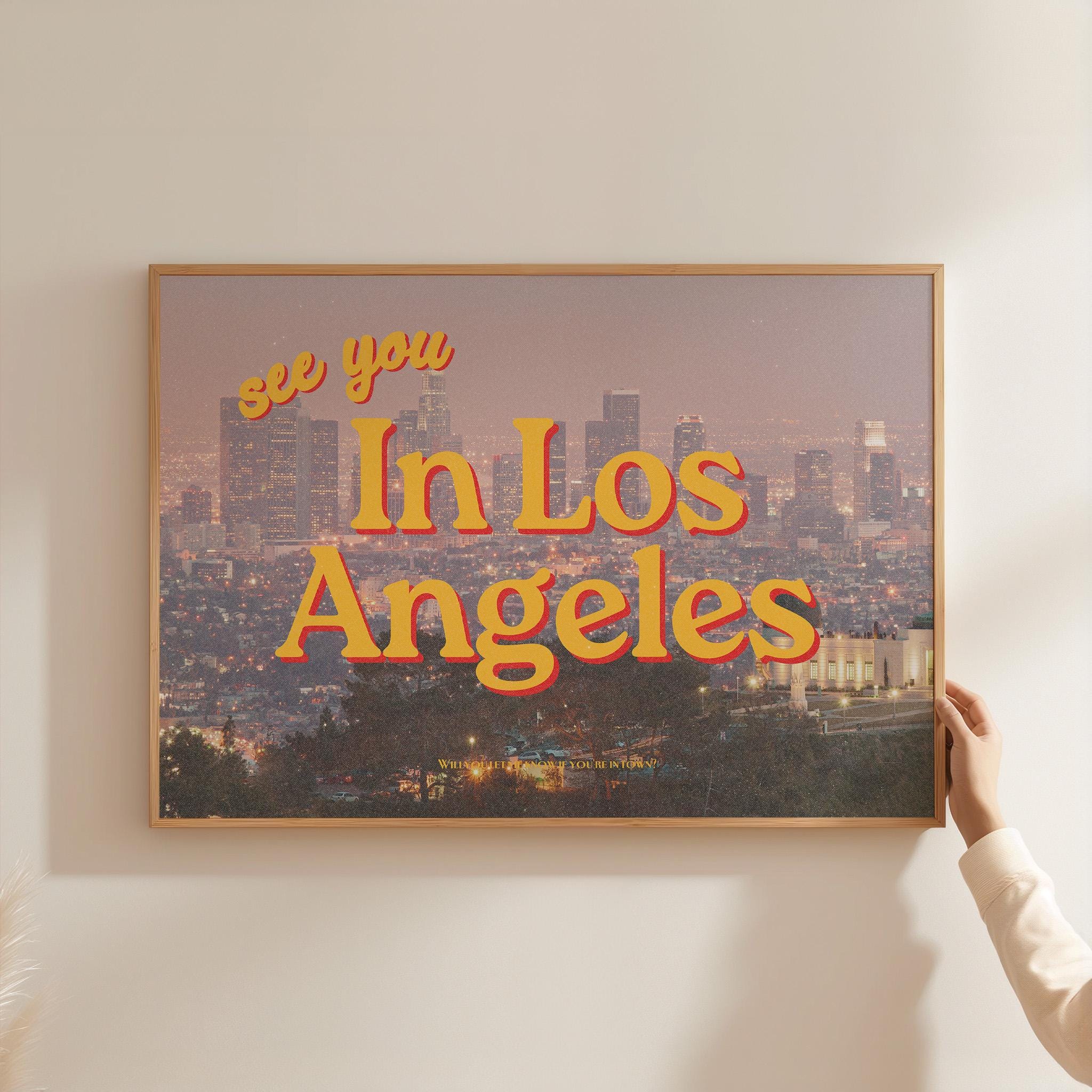 Vintage Los Angeles Art, Los Angeles Poster, Los Angeles Wall Art, Los Angeles Gift, Digital Download, Digital Art Prints, GS Print Shoppe