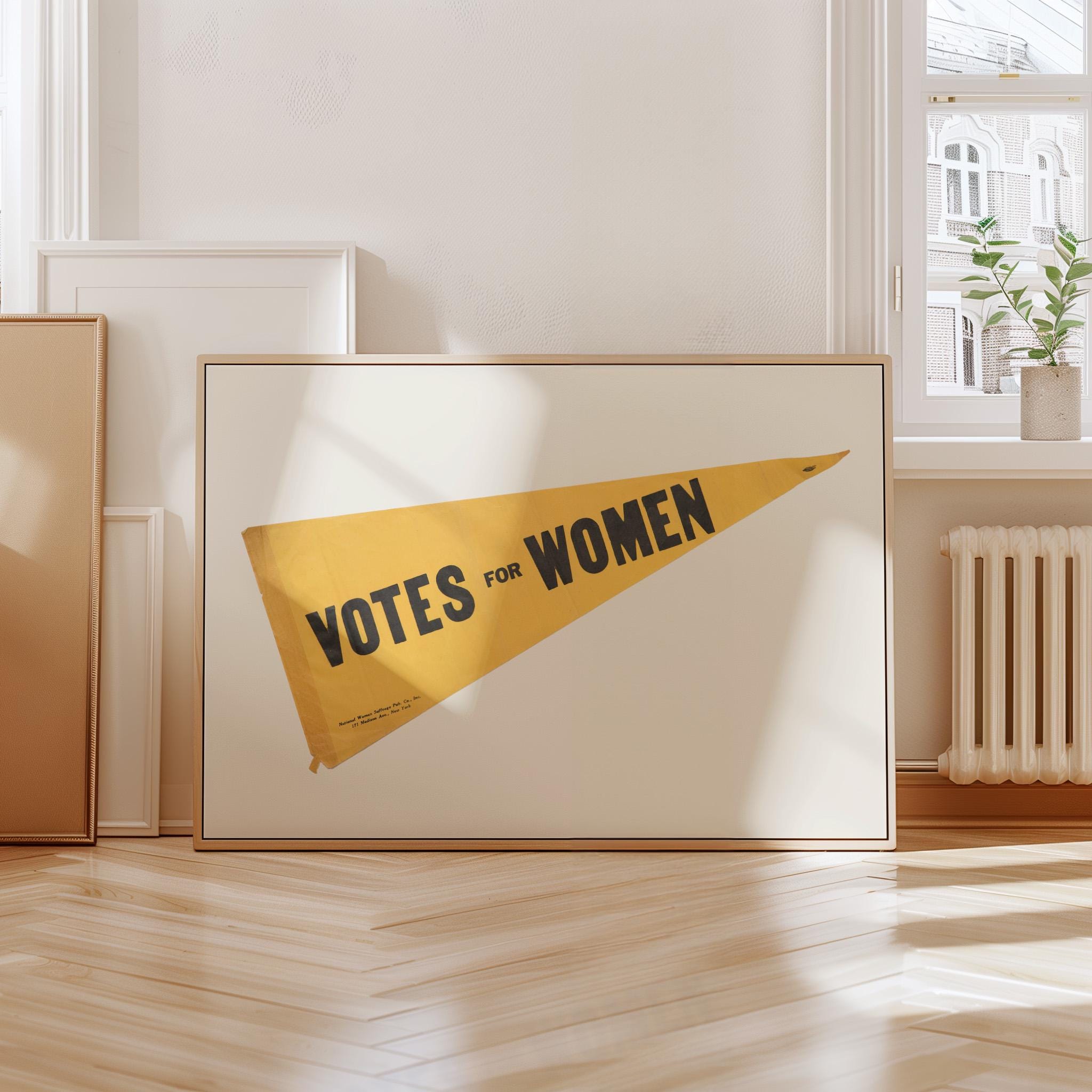 Feminist Poster, Votes for Women, Votes for Women Art, Vintage Flag Art, Votes for Women Print, Suffragette art print, gs print shoppe
