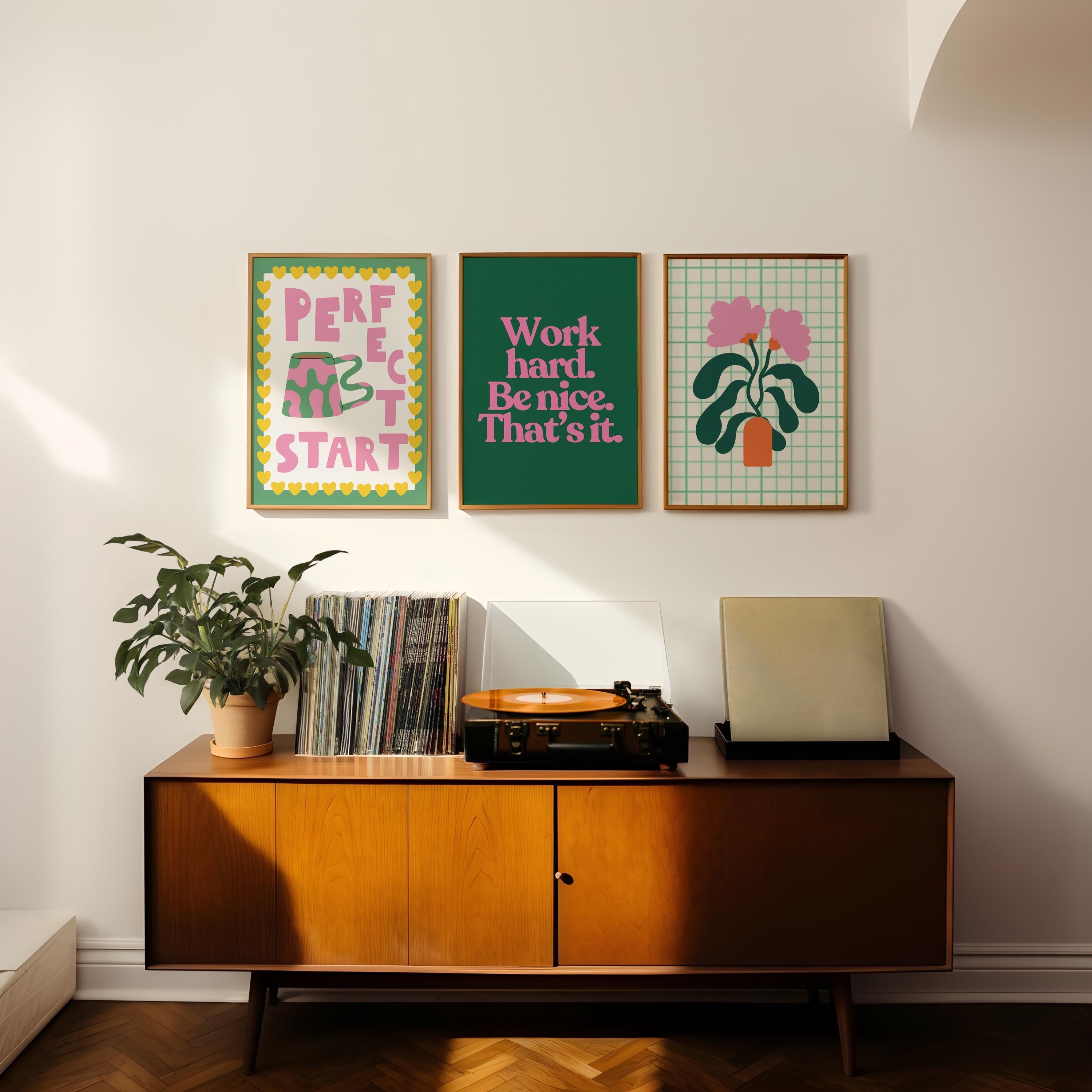 Gallery Wall Set of 3 Digital Art Prints