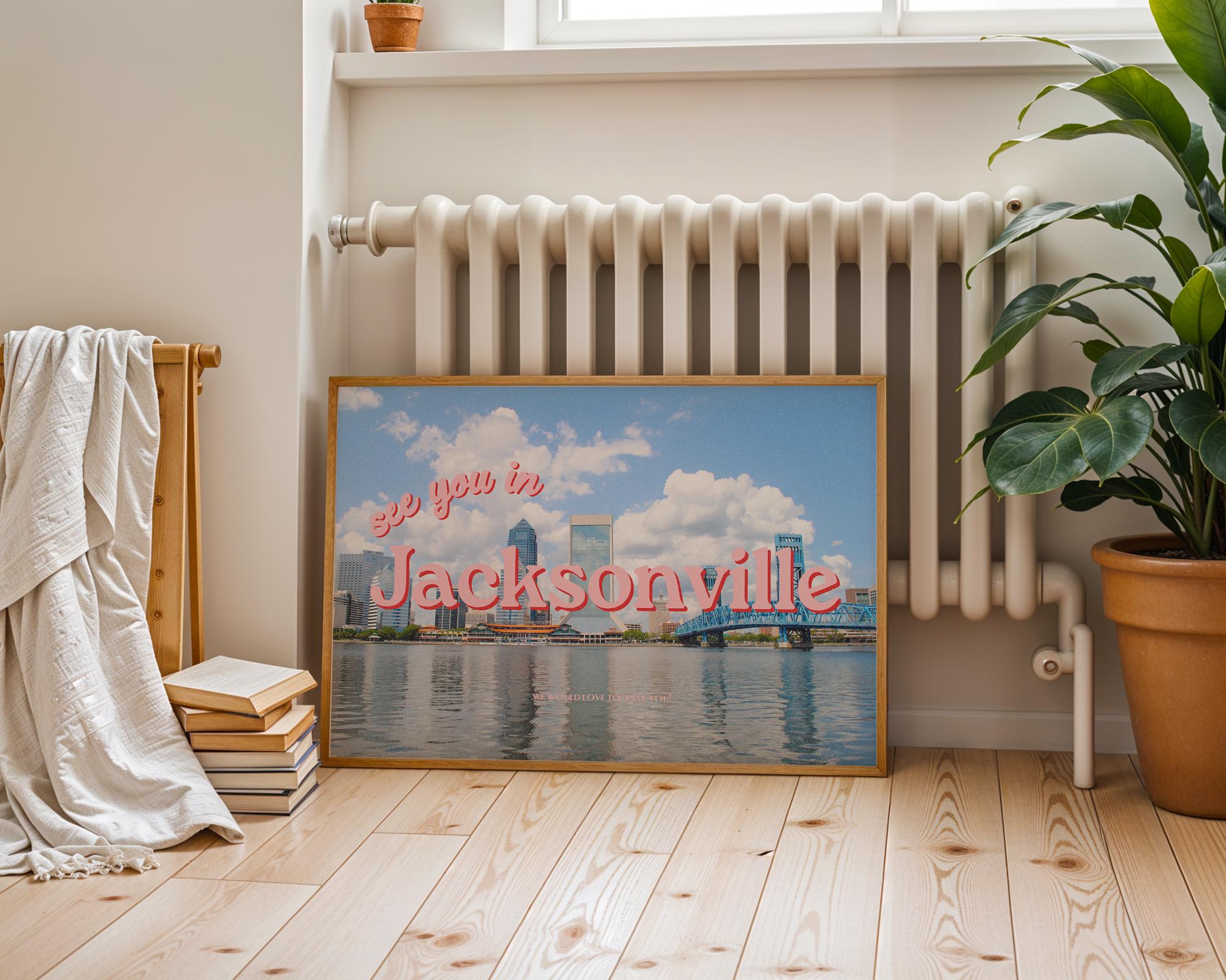 See you in Jacksonville, Retro Photo Prints, Jacksonville Art Print, Jacksonville Poster, Florida Art, Florida Digital Print, Jacksonville