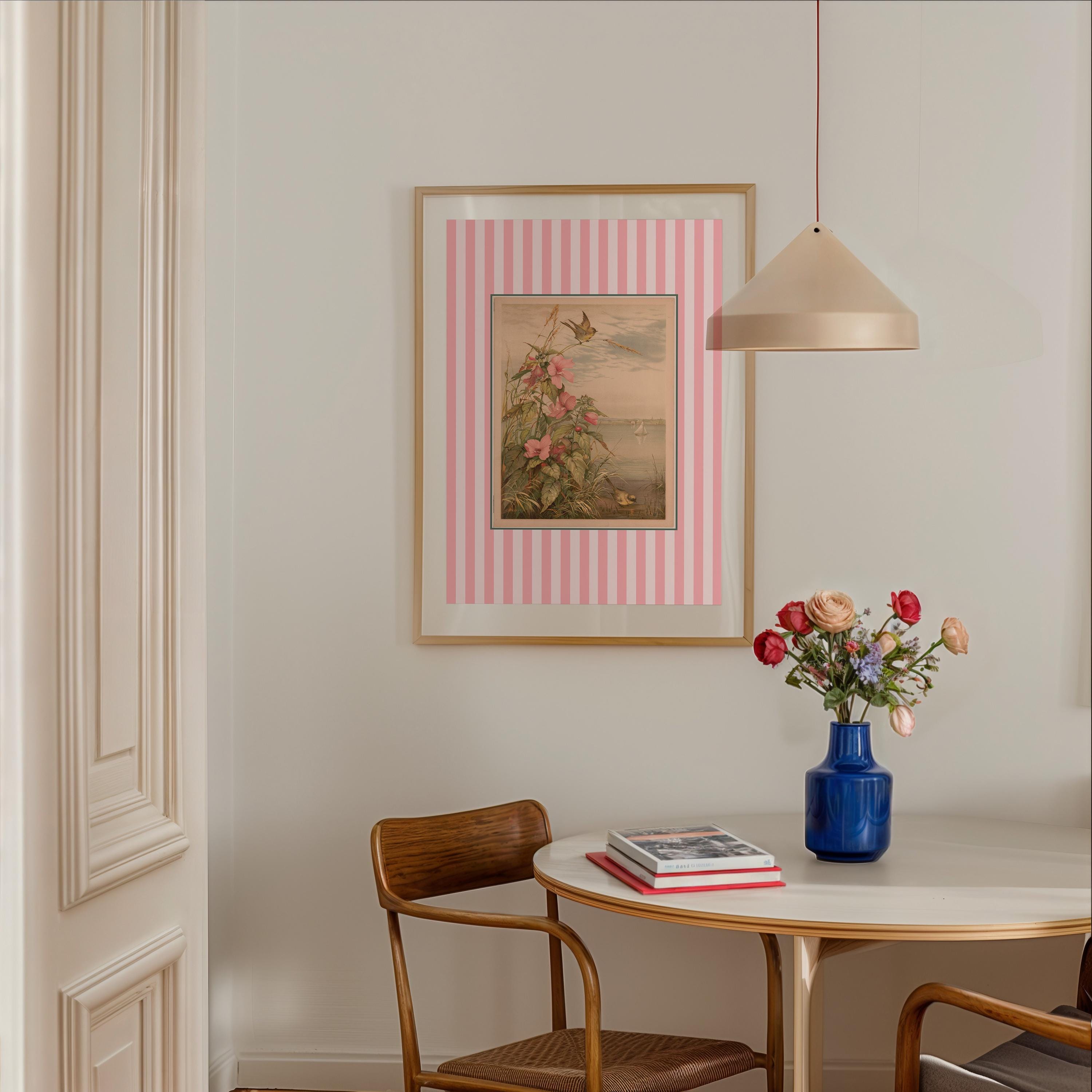 Pink Coquette Room Decor, Retro Wall Art, Bookshelf Decor, Gallery Wall Print, Botanical Wall Art, Pink Floral Art, Aesthetic Girly Download