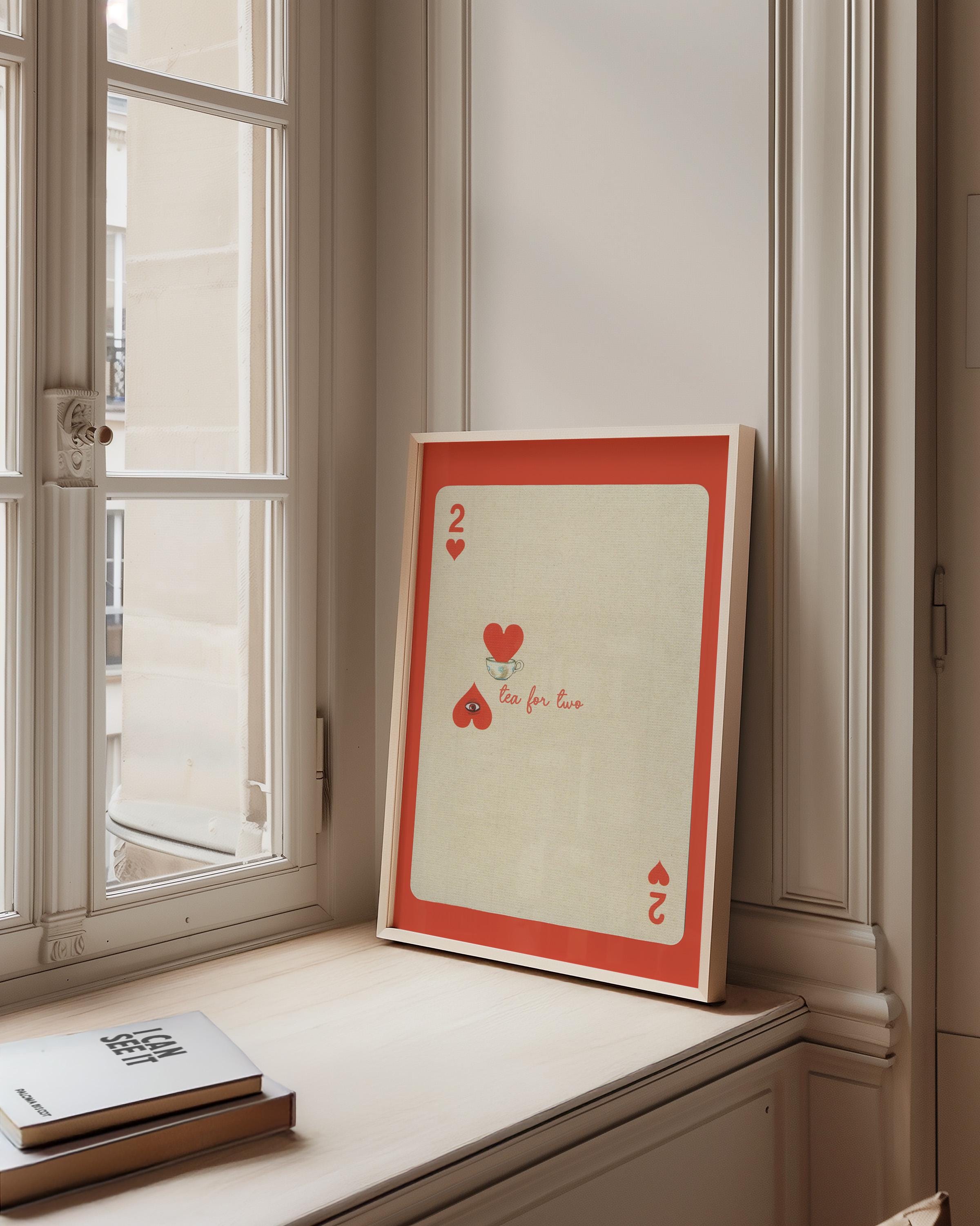 Wall Art Set of 8, Bundle Vintage Print Set, Vintage Card Prints, Trendy Ace of Hearts Print, Lucky You Poster, GS Print Shoppe