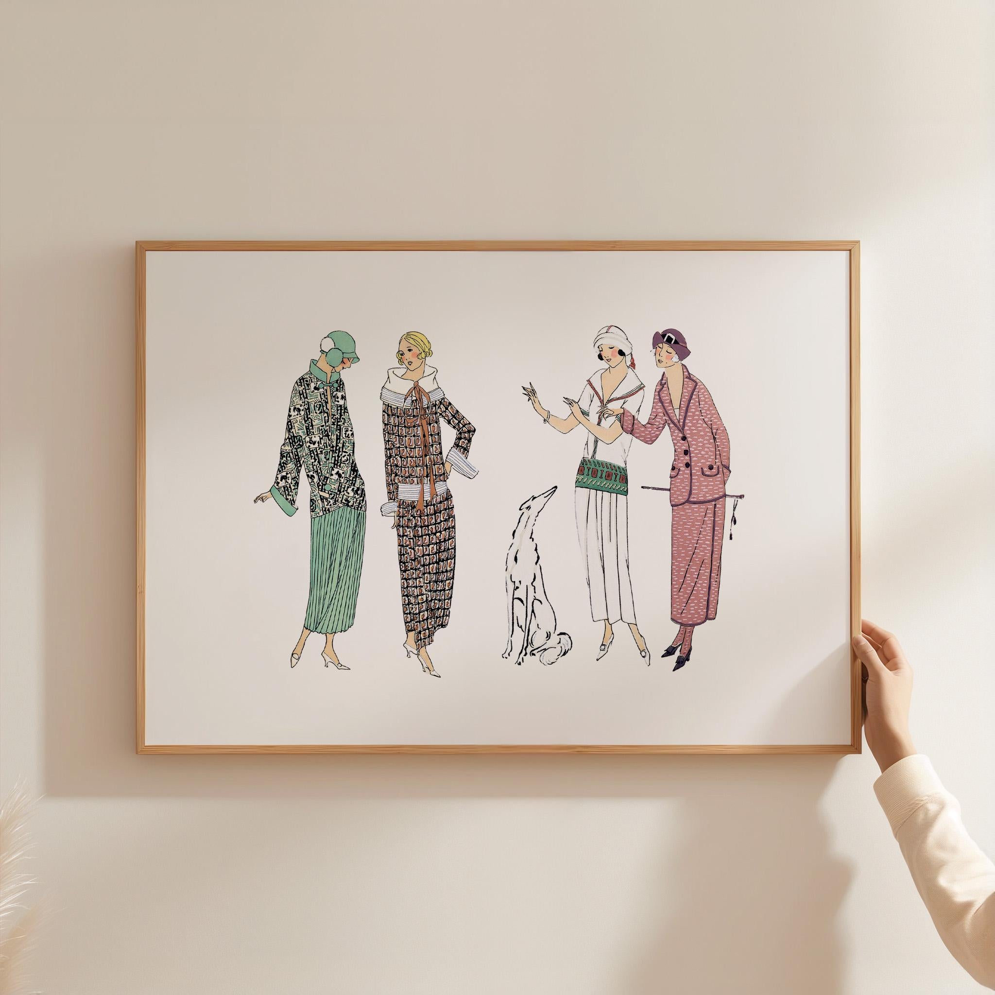 Fashion Art Print, Dorm Decor, Housewarming Gift, Gallery Wall Art, Girls Room Decor, Fashion Illustration, Vintage Fashion, GS Print Shoppe
