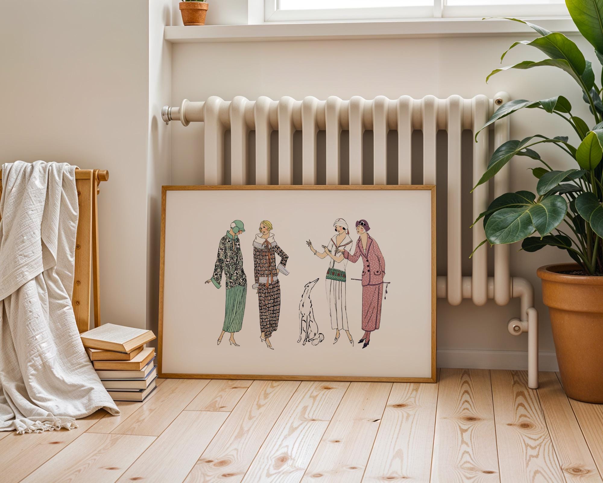 Fashion Art Print, Dorm Decor, Housewarming Gift, Gallery Wall Art, Girls Room Decor, Fashion Illustration, Vintage Fashion, GS Print Shoppe