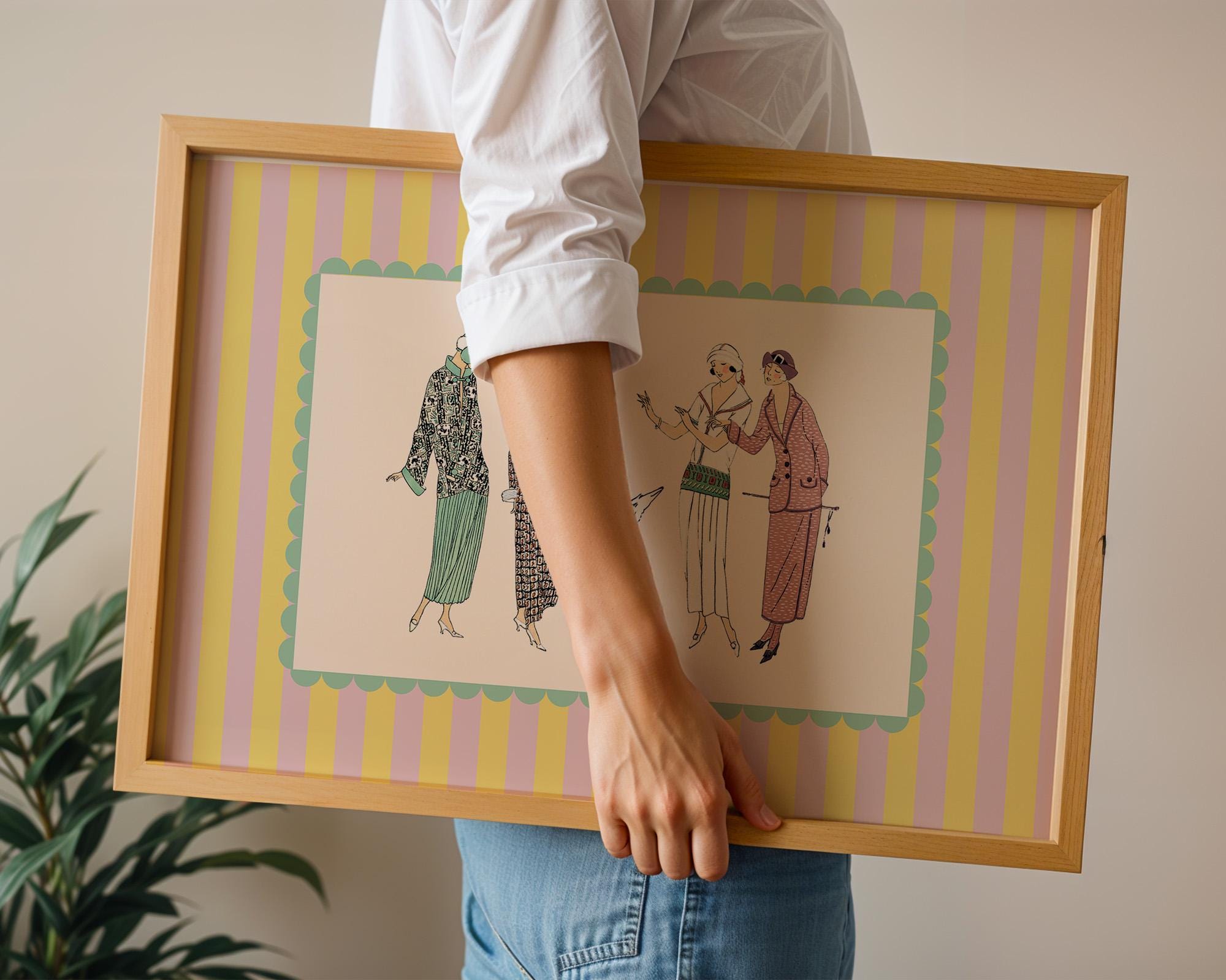 Fashion Art Print, Dorm Decor, Housewarming Gift, Gallery Wall Art, Girls Room Decor, Fashion Illustration, Vintage Fashion, GS Print Shoppe