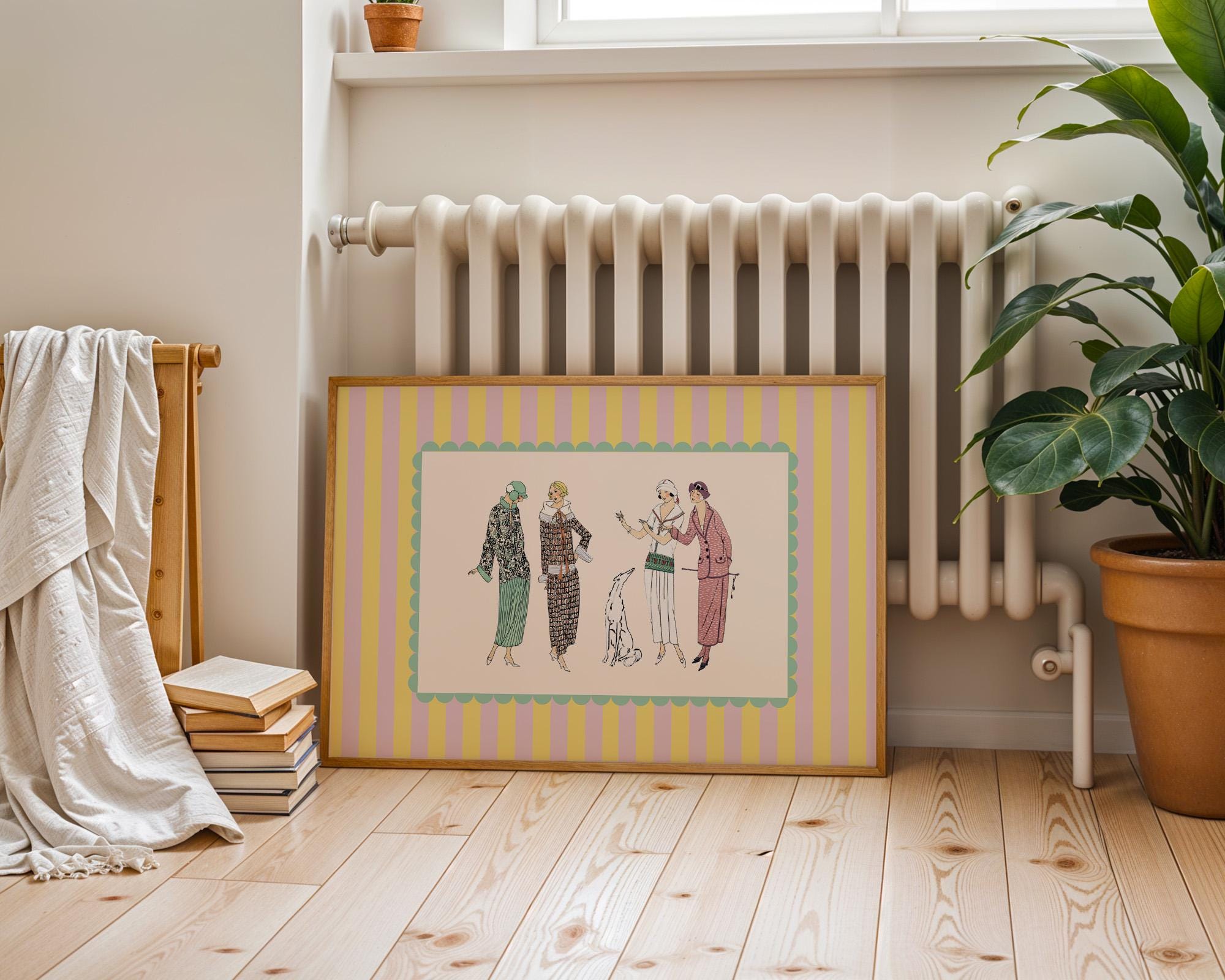 Fashion Art Print, Dorm Decor, Housewarming Gift, Gallery Wall Art, Girls Room Decor, Fashion Illustration, Vintage Fashion, GS Print Shoppe