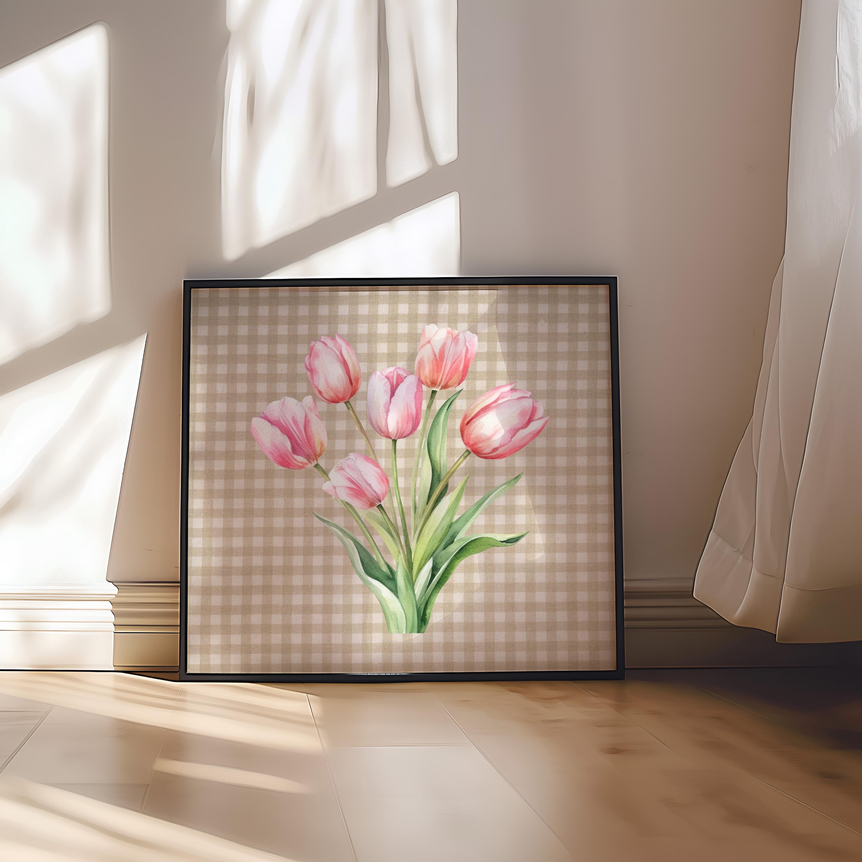 Wall Art Set of 4, Bundle Vintage Print Set, Vintage Prints, Trendy Gallery Wall Print, Pink Art Prints, GS Print Shoppe, Set of Square Art