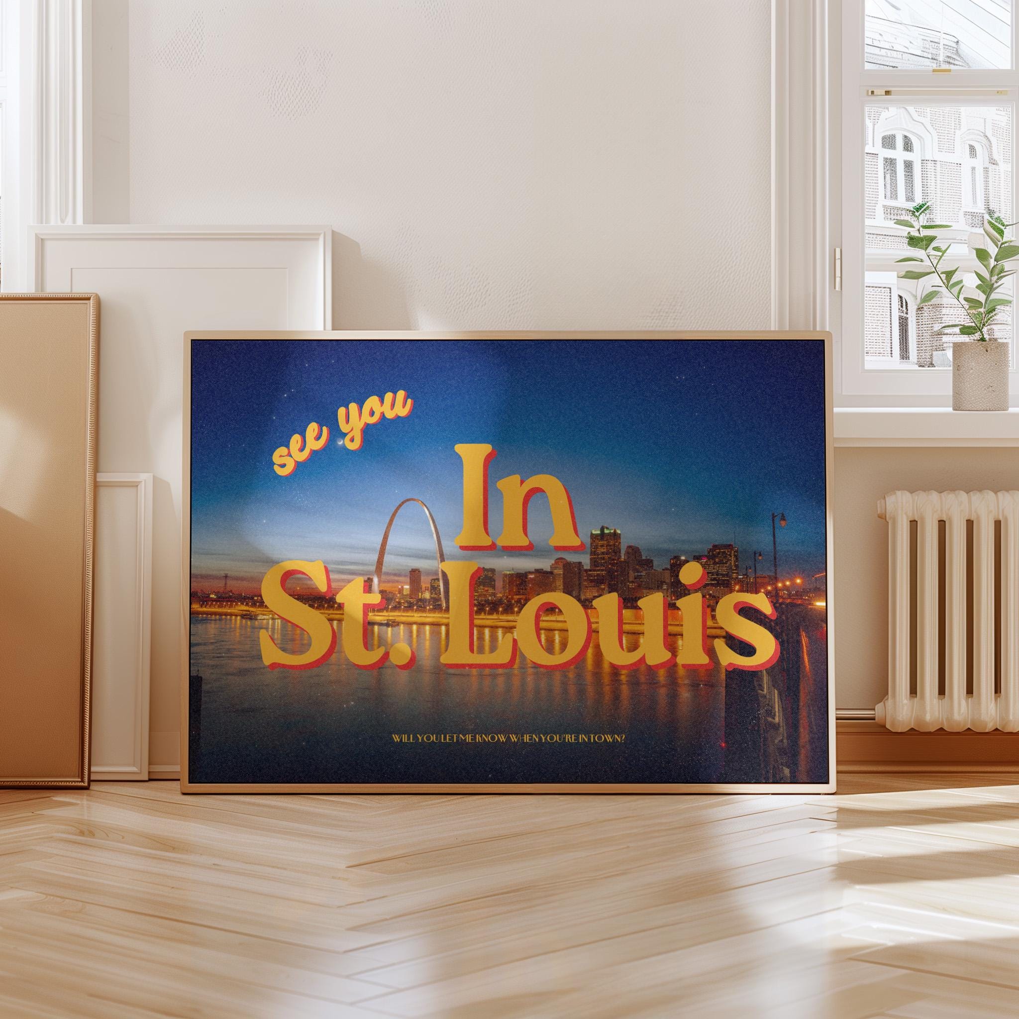 St. Louis print, st. Louis posters, St louis art prints, midwest posters, hometown art poster, gs print shoppe, retro art prints, location