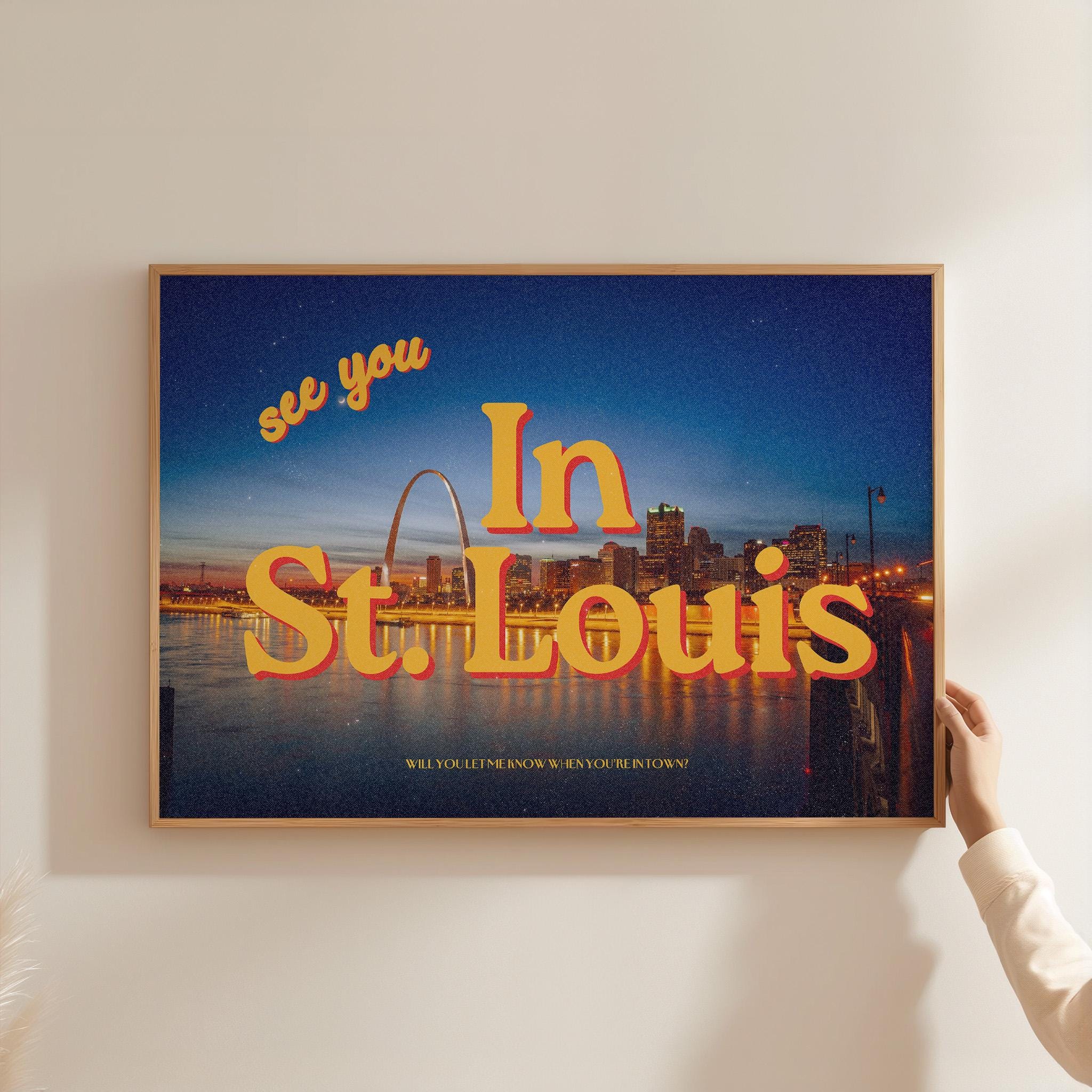 St. Louis print, st. Louis posters, St louis art prints, midwest posters, hometown art poster, gs print shoppe, retro art prints, location