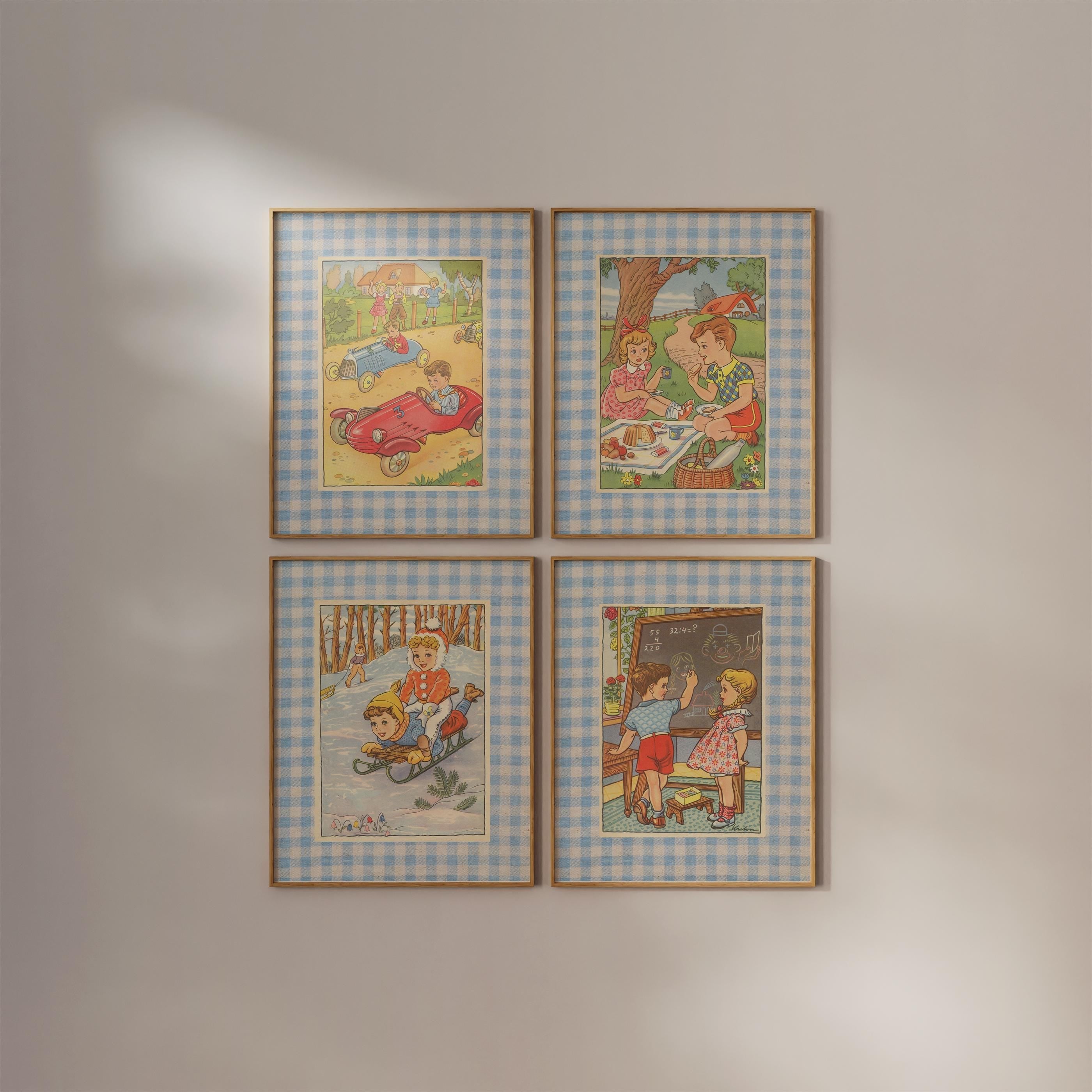 Gallery Wall Set of 4 Digital Art Prints