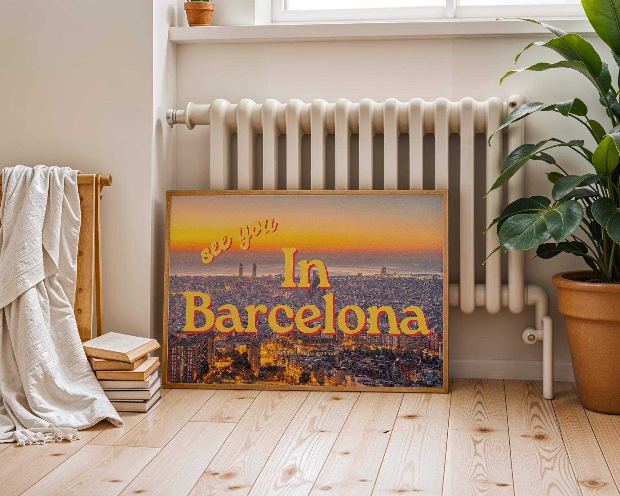 Barcelona Art, Spain Print, Spain Art Print, city art prints, gs print shoppe, Barcelona posters, See You In Barcelona, Gift for Friend